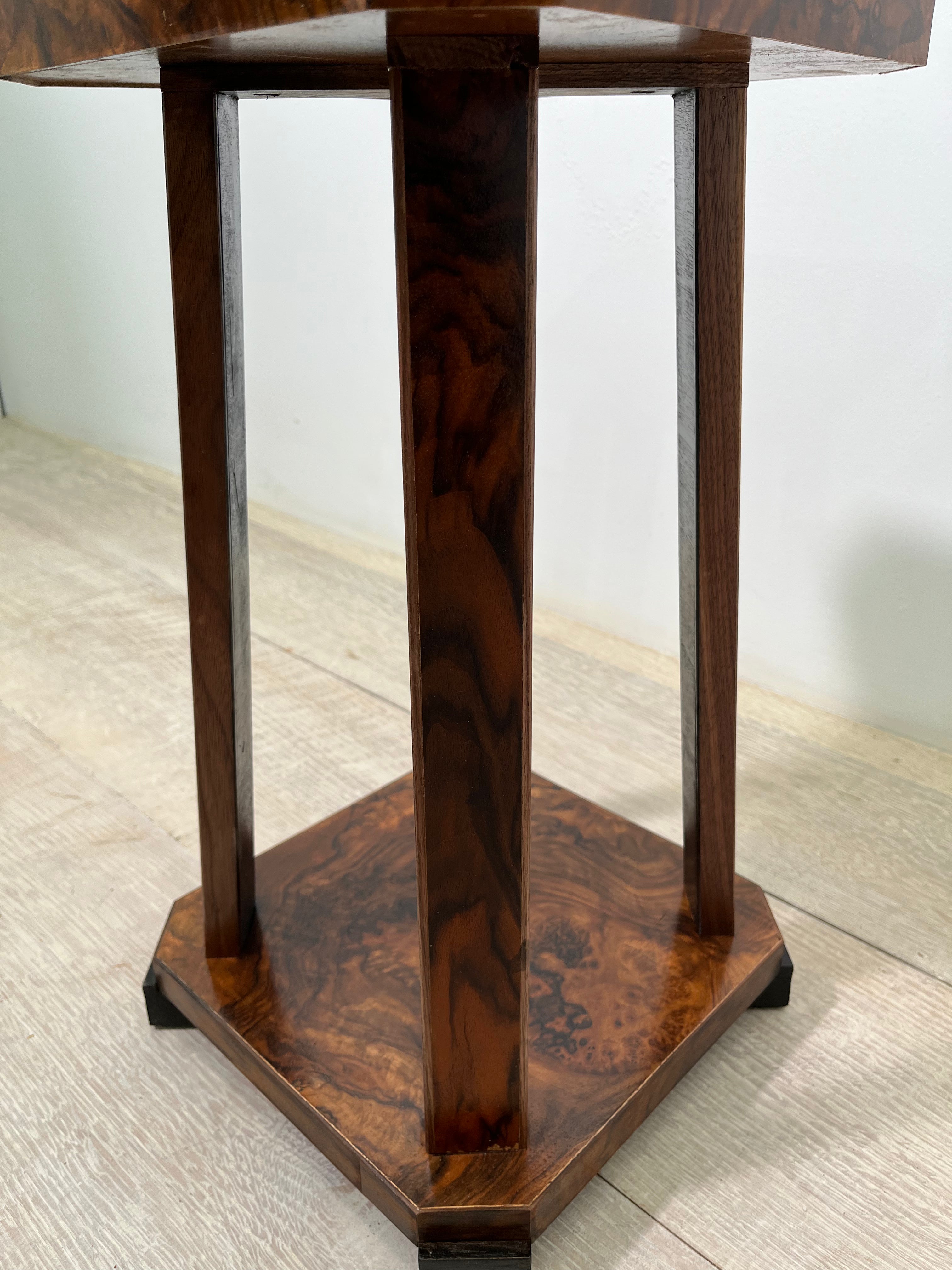 Limited Edition English Burl Wood Side table