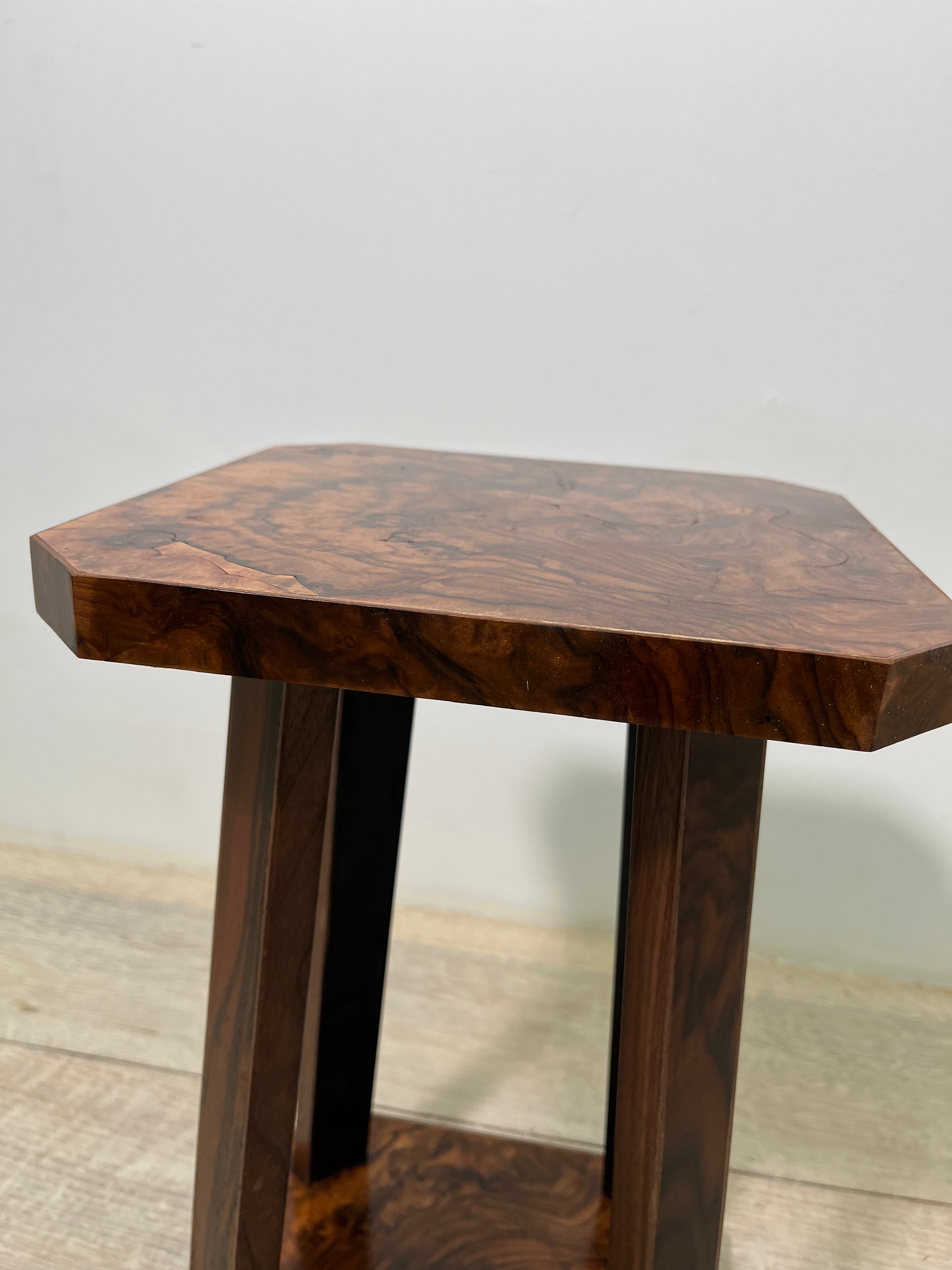 Limited Edition English Burl Wood Side table