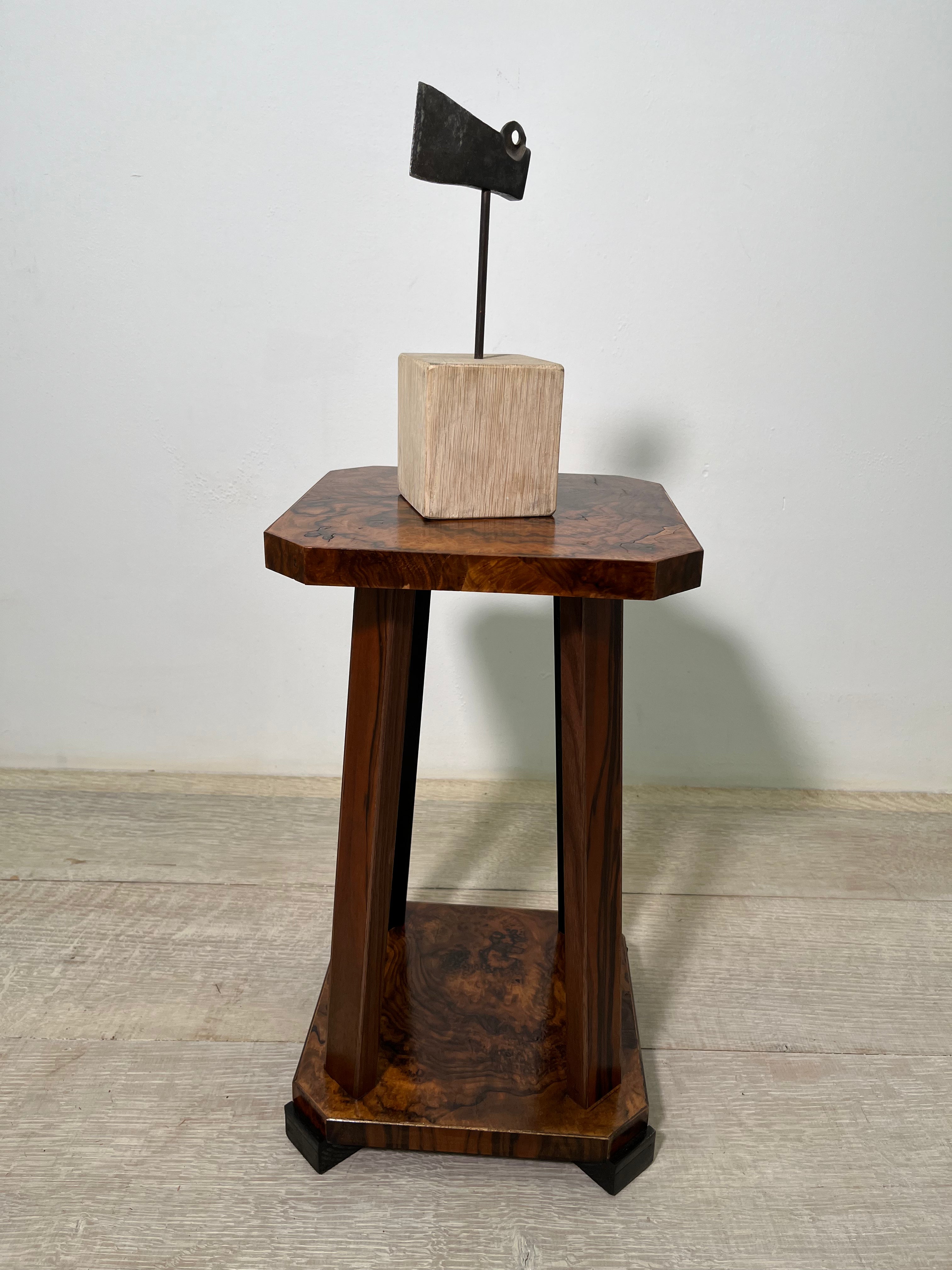 Limited Edition English Burl Wood Side table