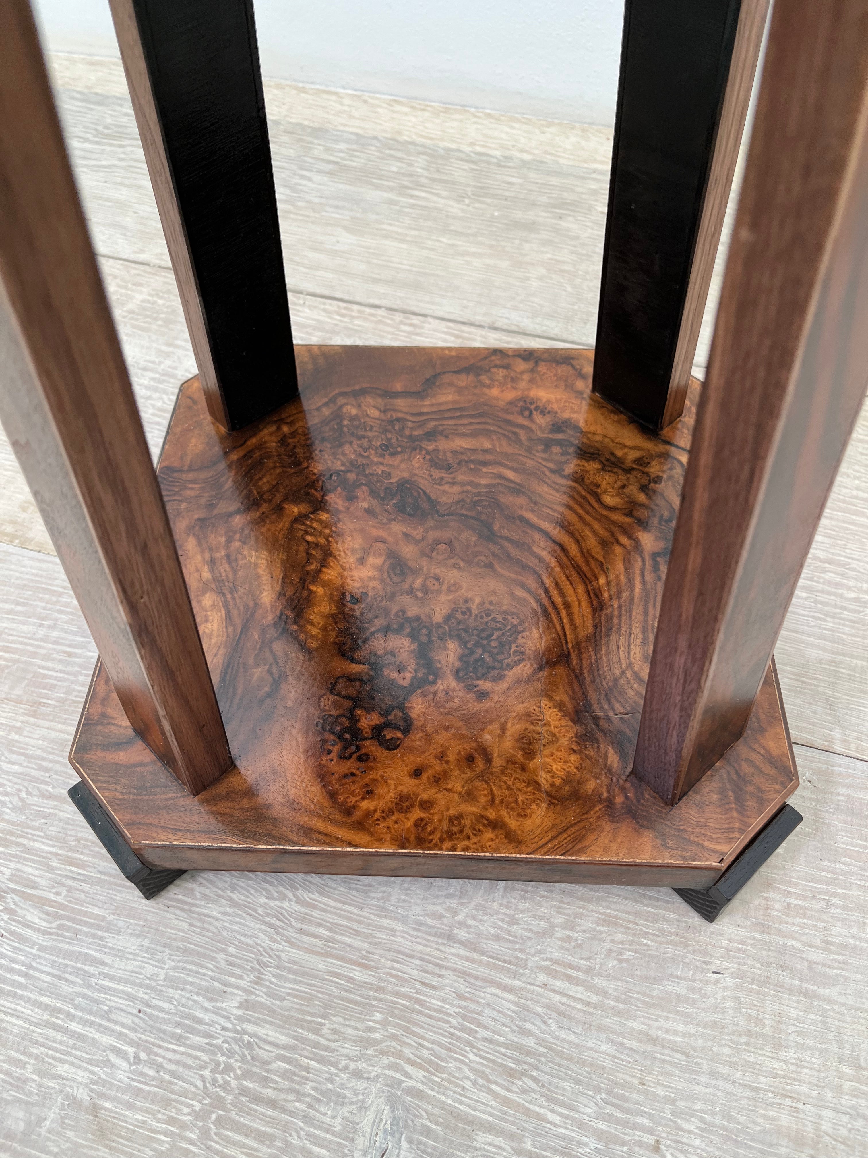 Limited Edition English Burl Wood Side table