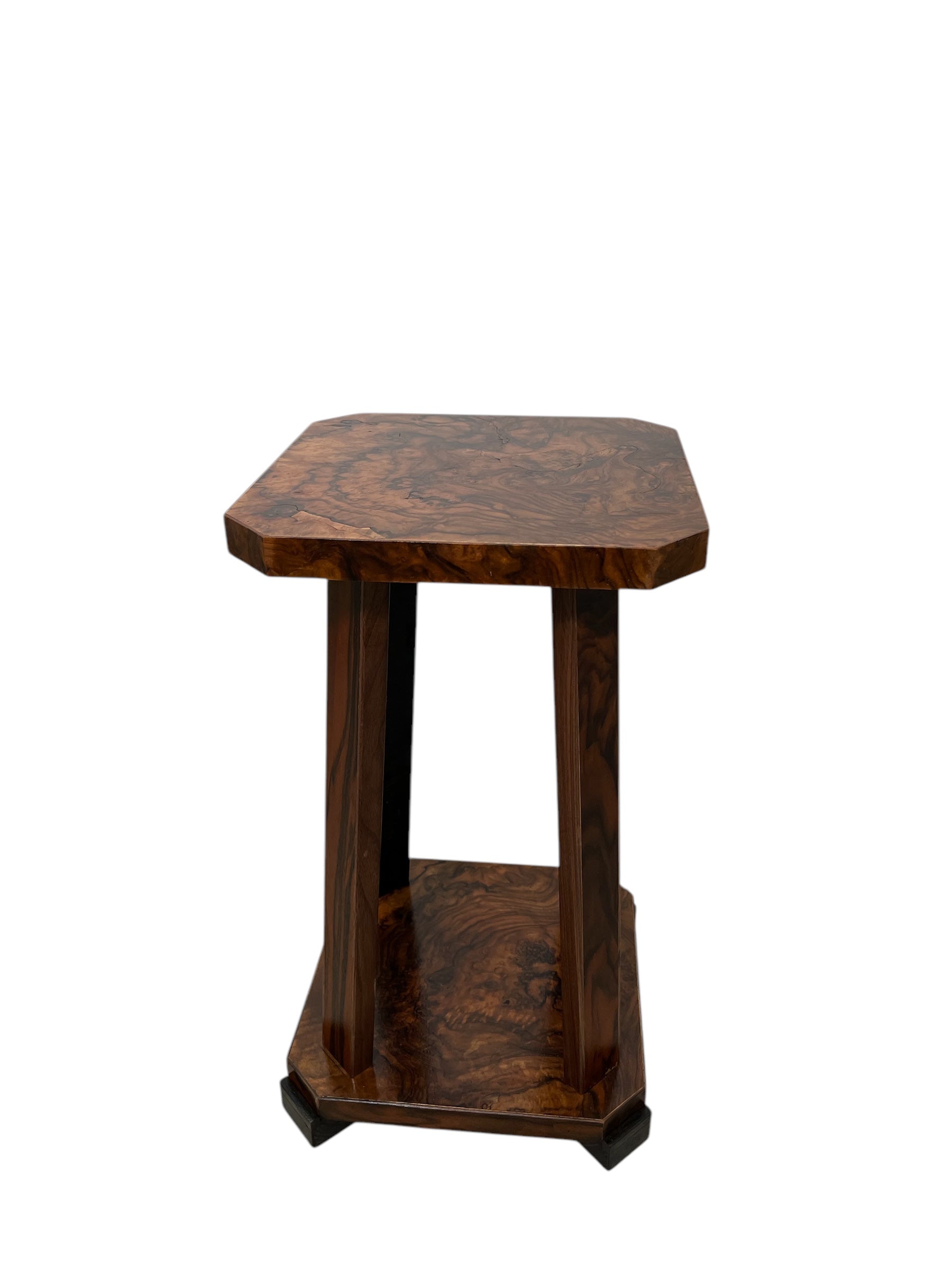 Limited Edition English Burl Wood Side table