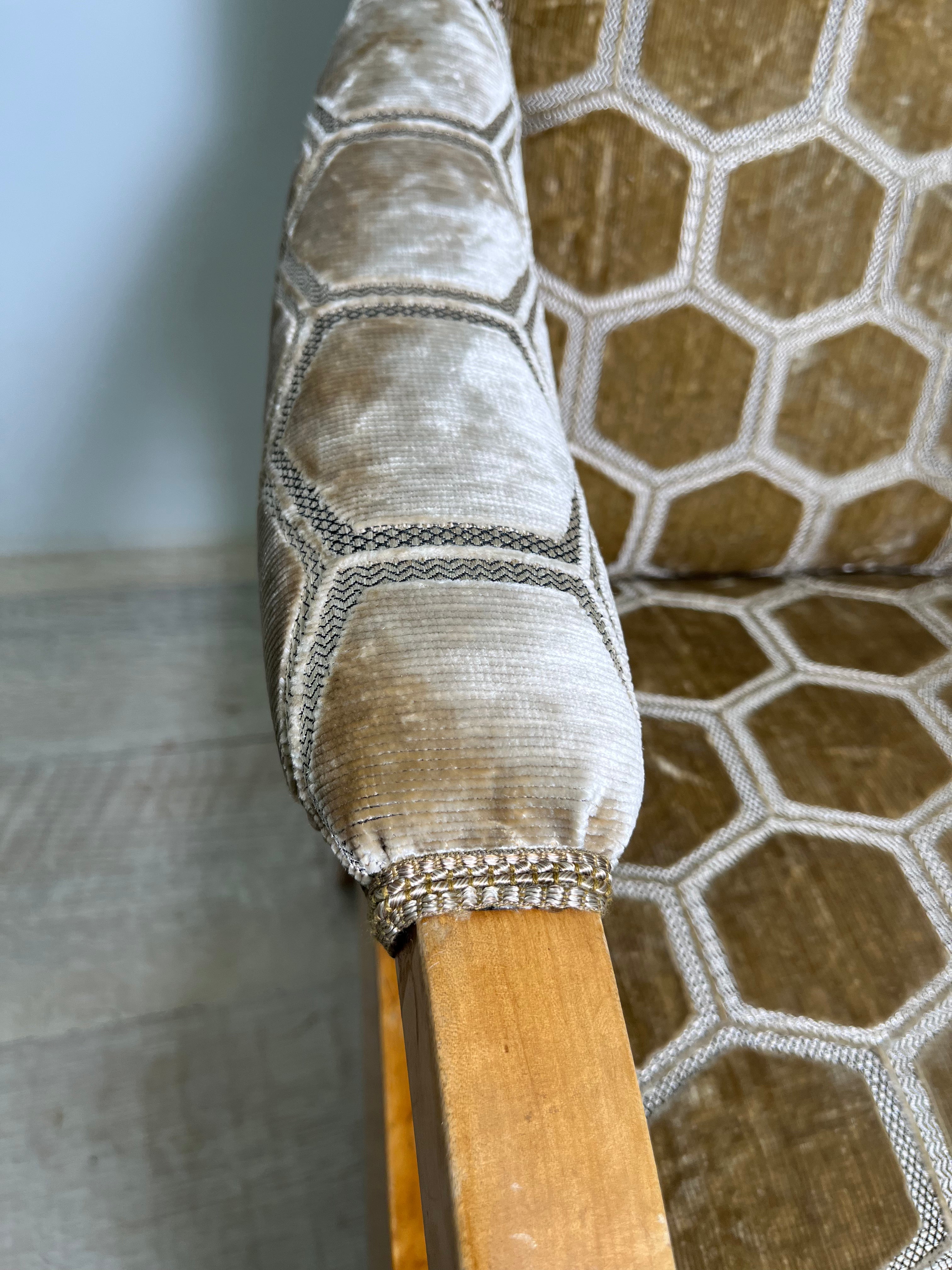 Pair of 1930 Swedish Birch Arm Chairs