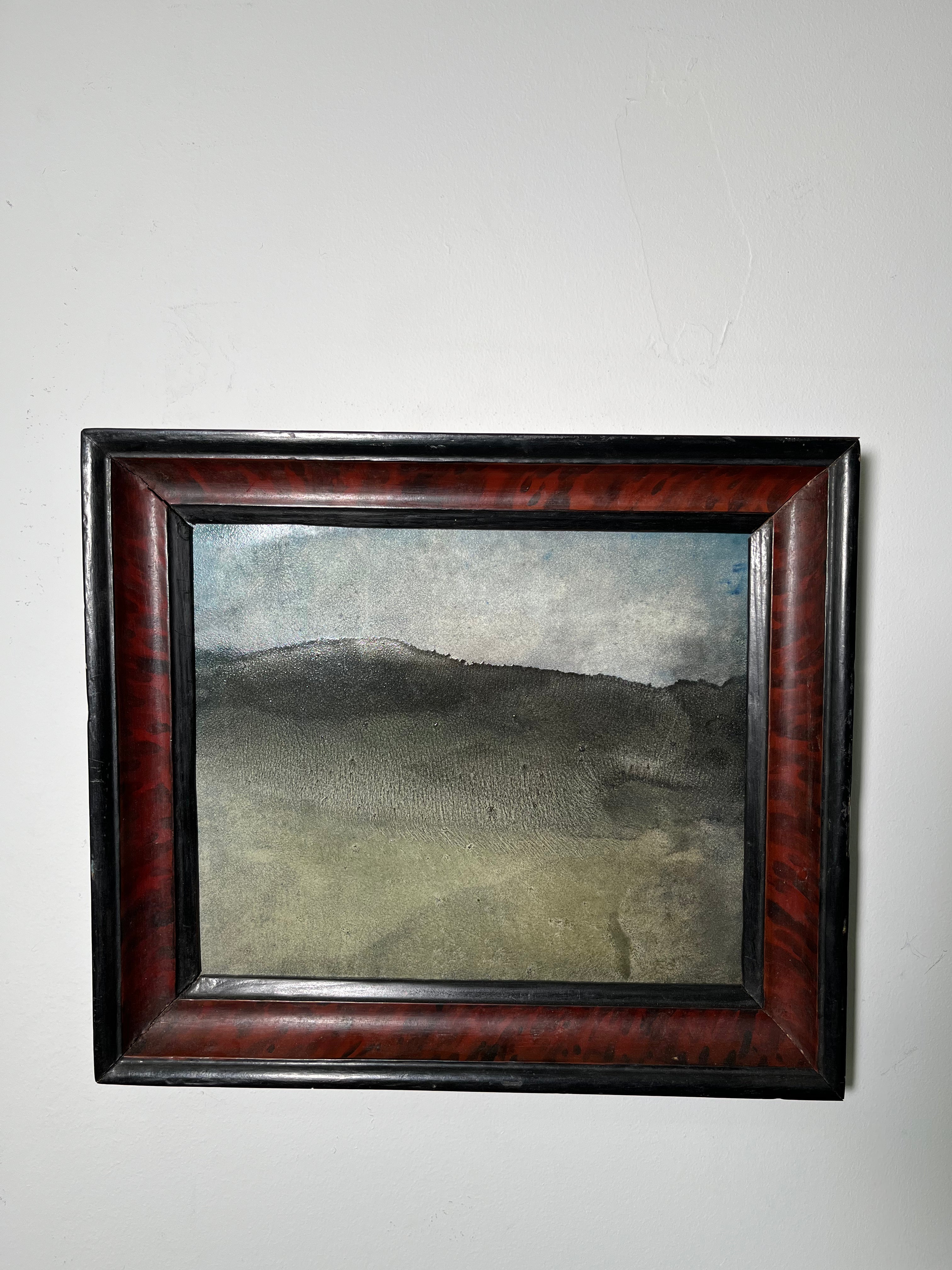 Evocative Landscape Oil Painting, in 18th Cen Frame