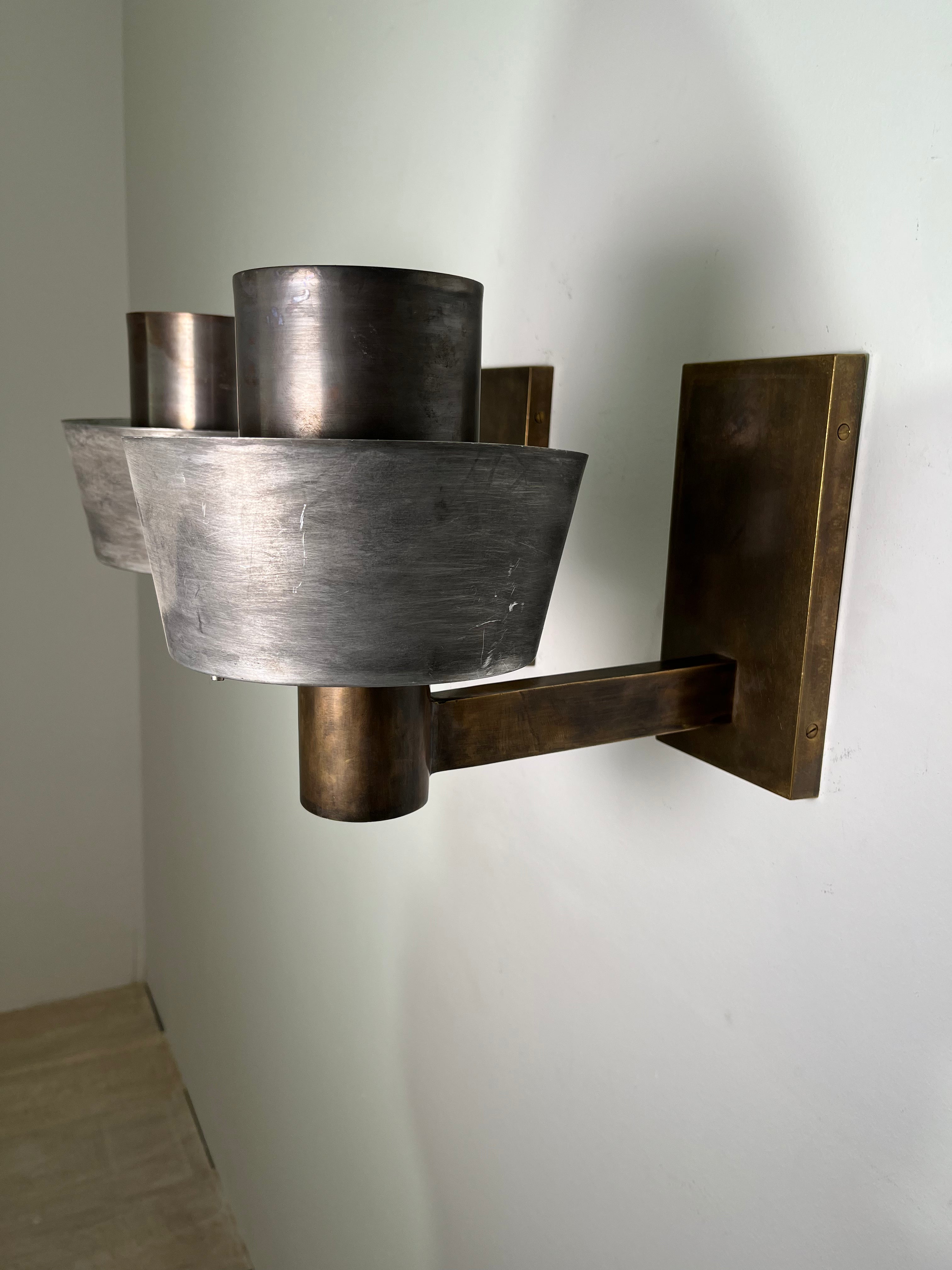 Pair of Limited Edition Mixed Metals Sconces