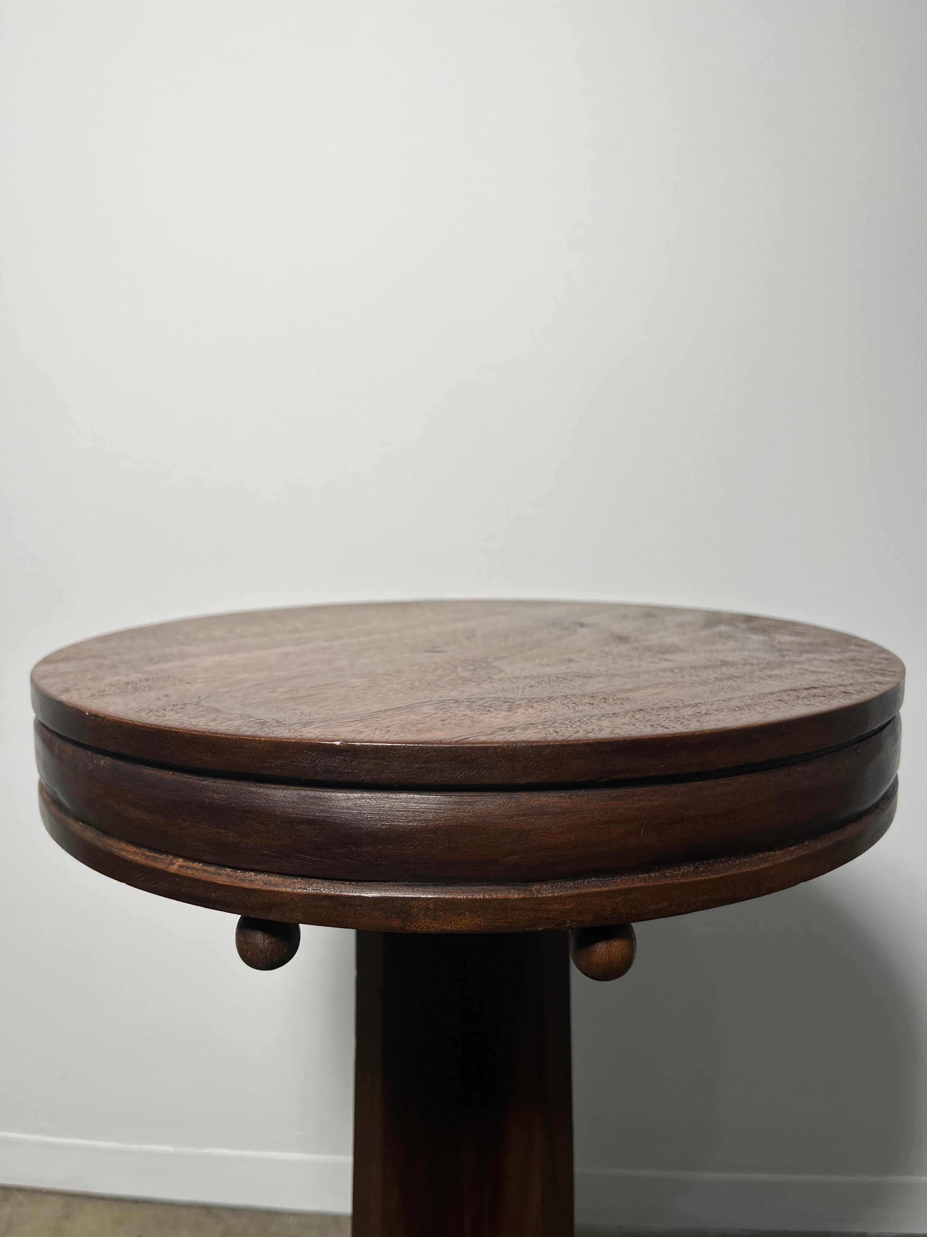 Limited Edition Walnut Deco Side  Table