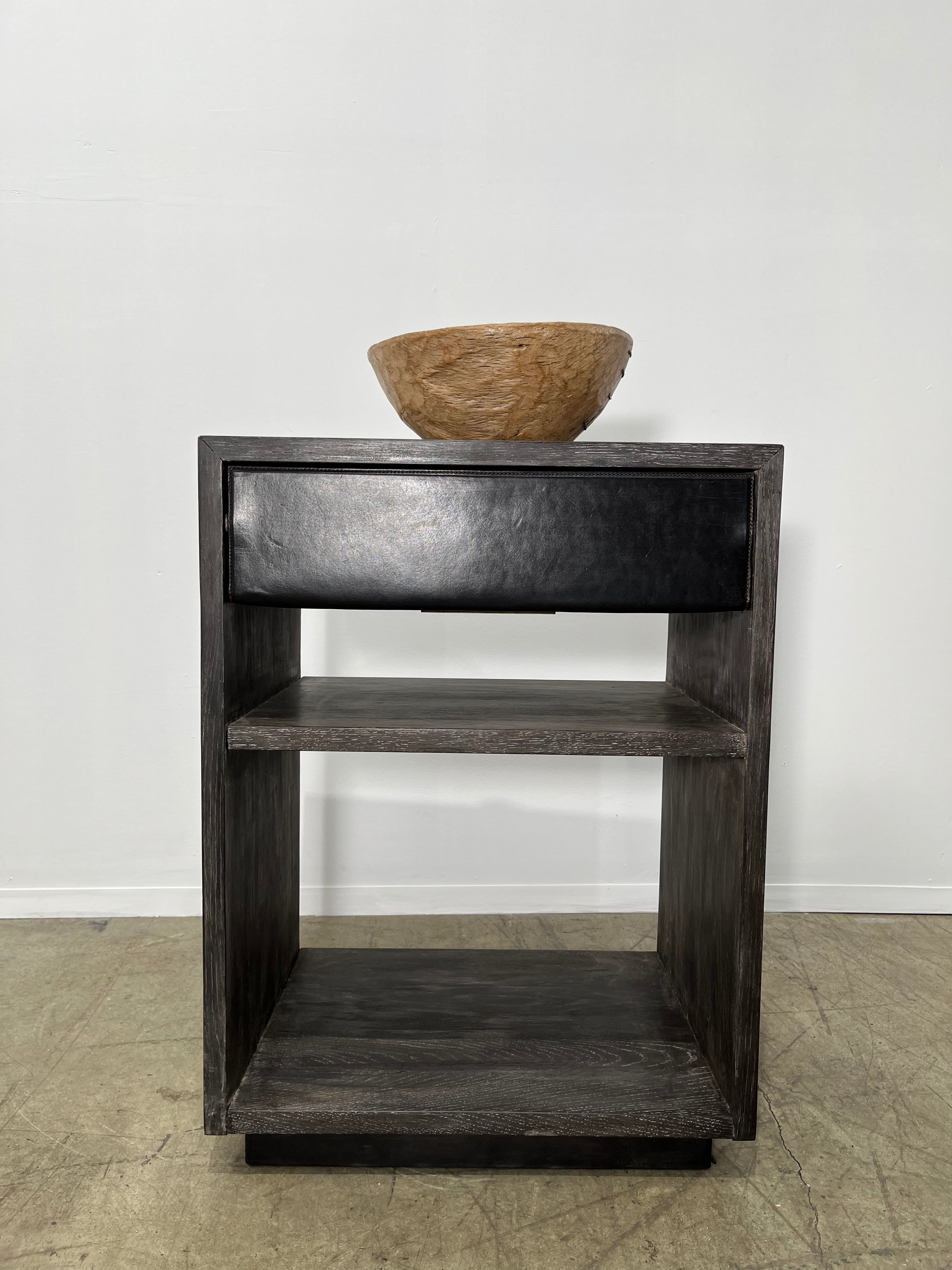 Limited Edition Single Dark Ceused Oak Nightstand