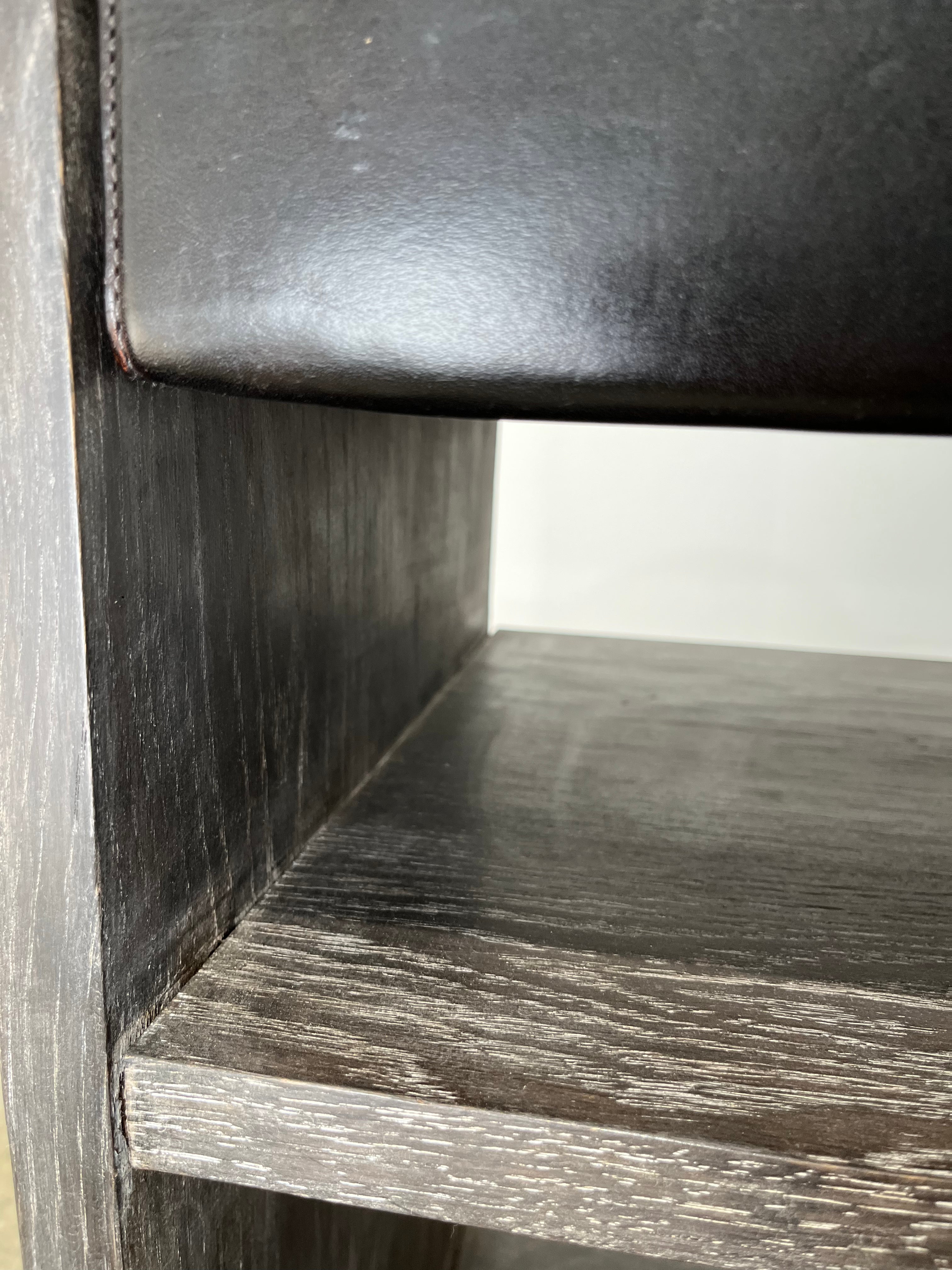 Limited Edition Single Dark Ceused Oak Nightstand