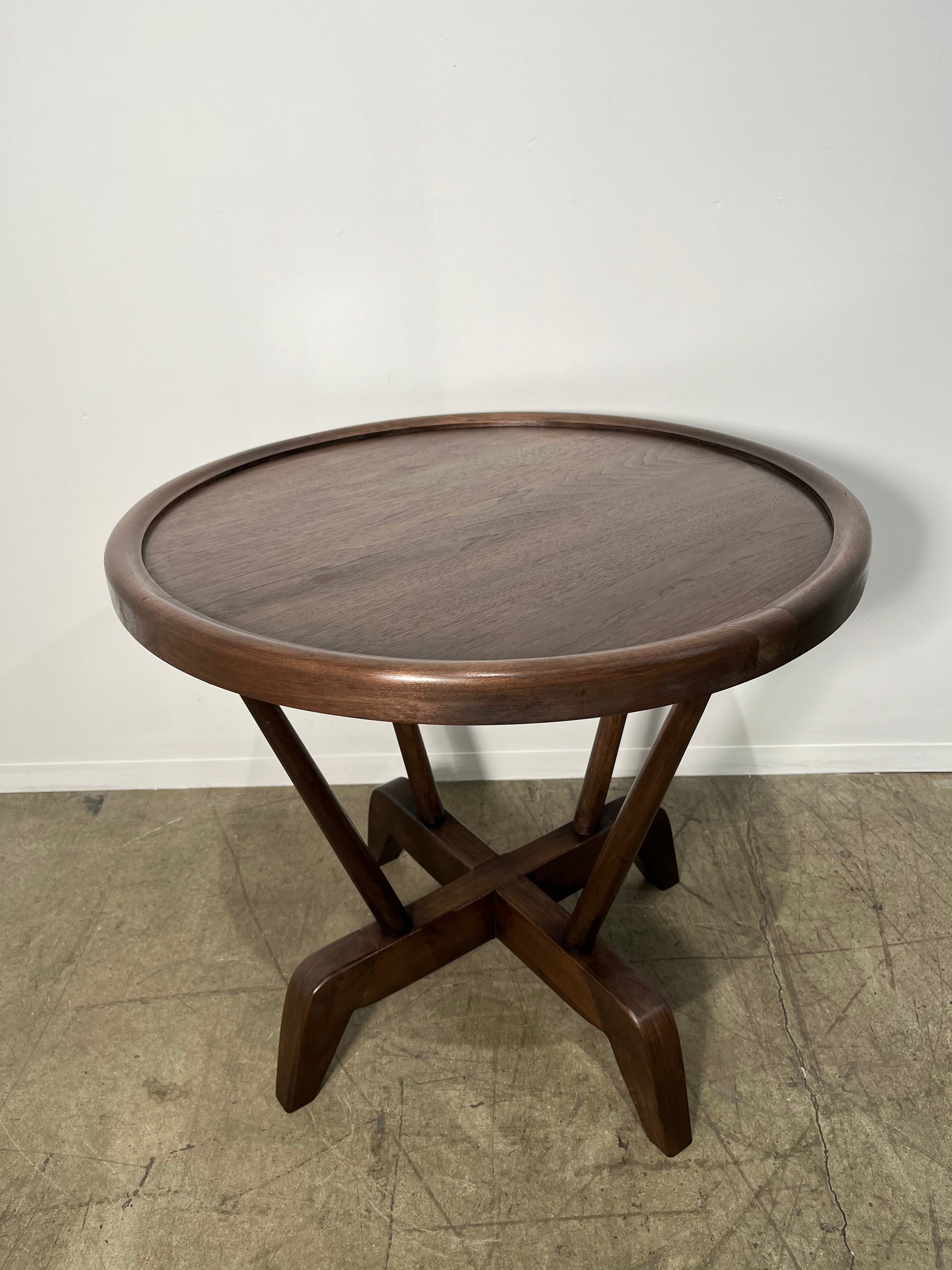 Lucca Studio Walnut Hyatt Side Table