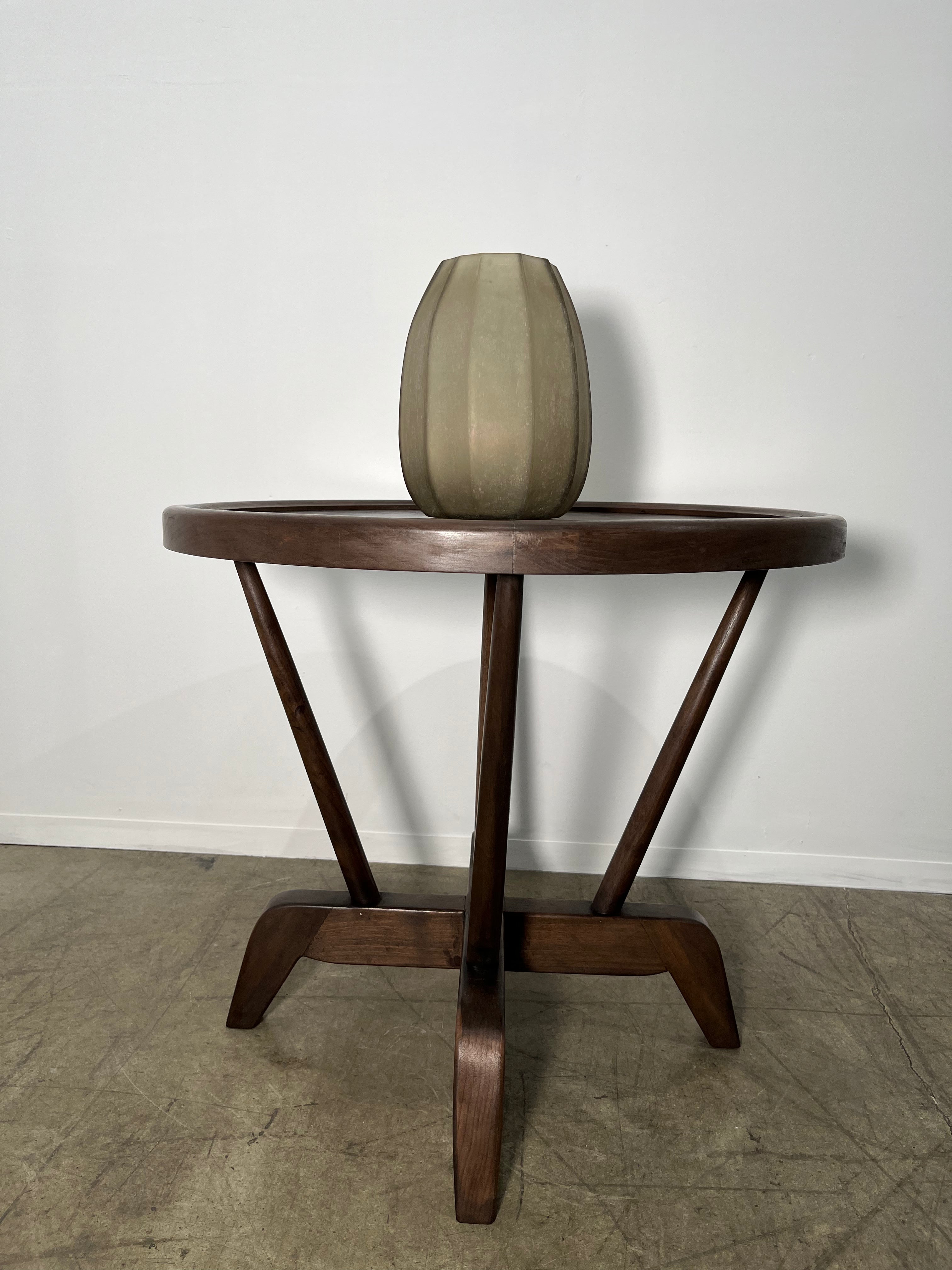 Lucca Studio Walnut Hyatt Side Table