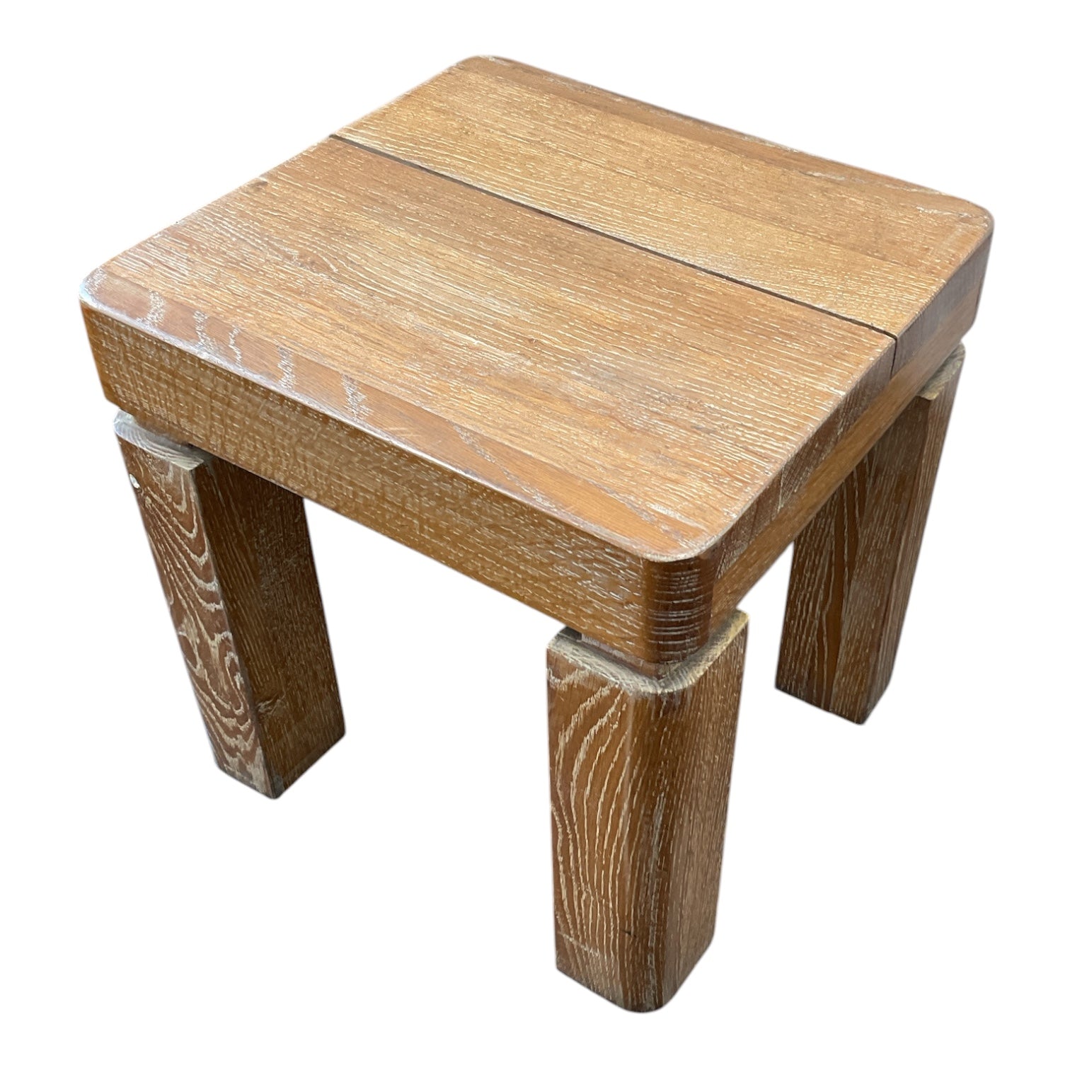 French Cerused Oak Table/stool