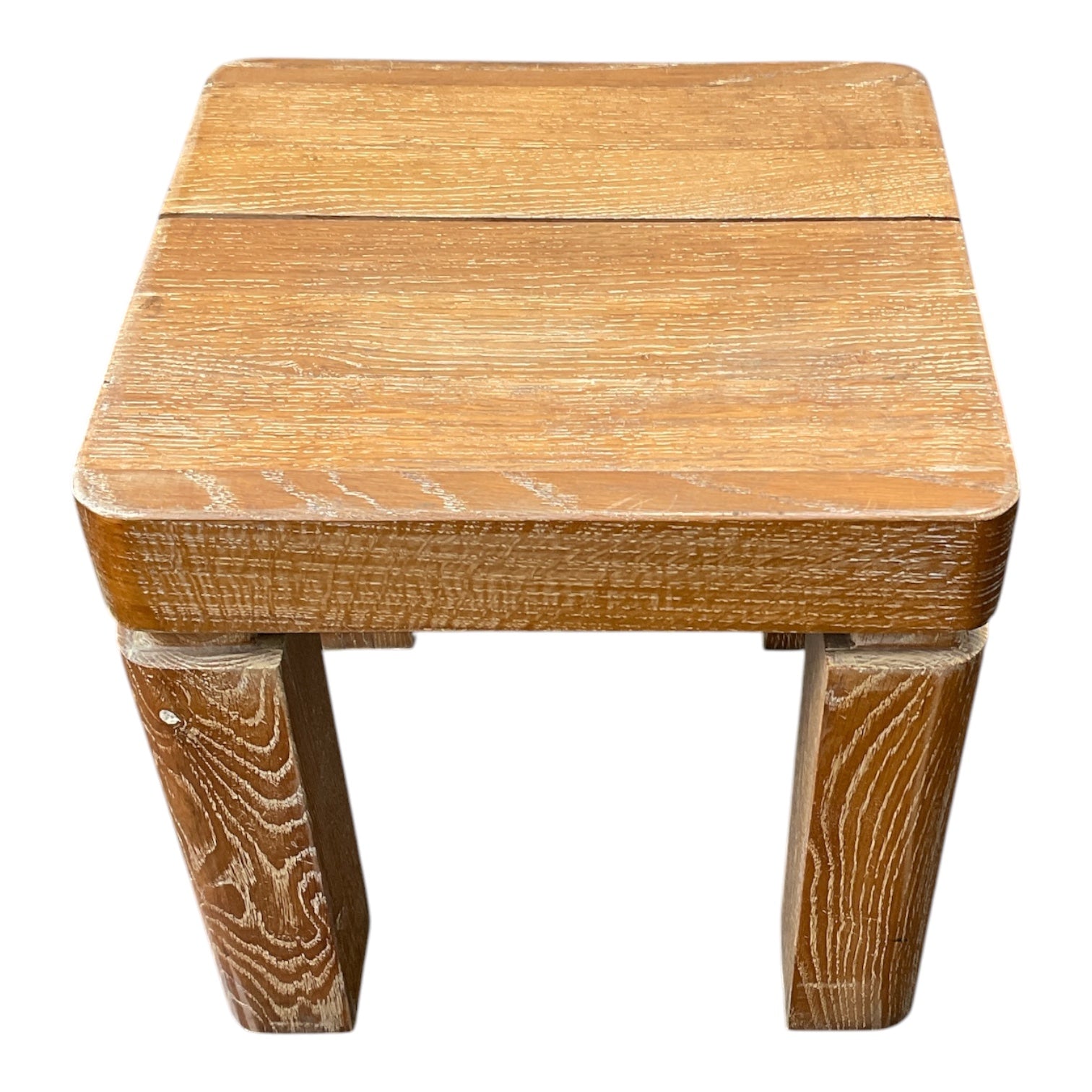 French Cerused Oak Table/stool