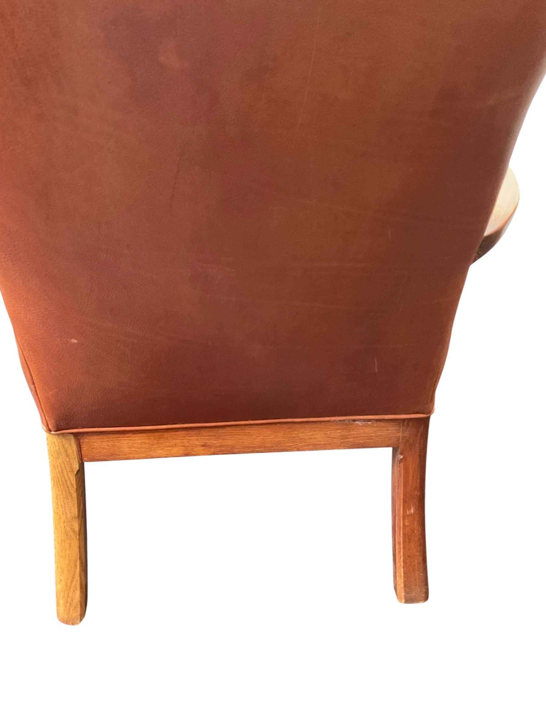 1940's Jacob Hermann Danish Leather Arm Chair
