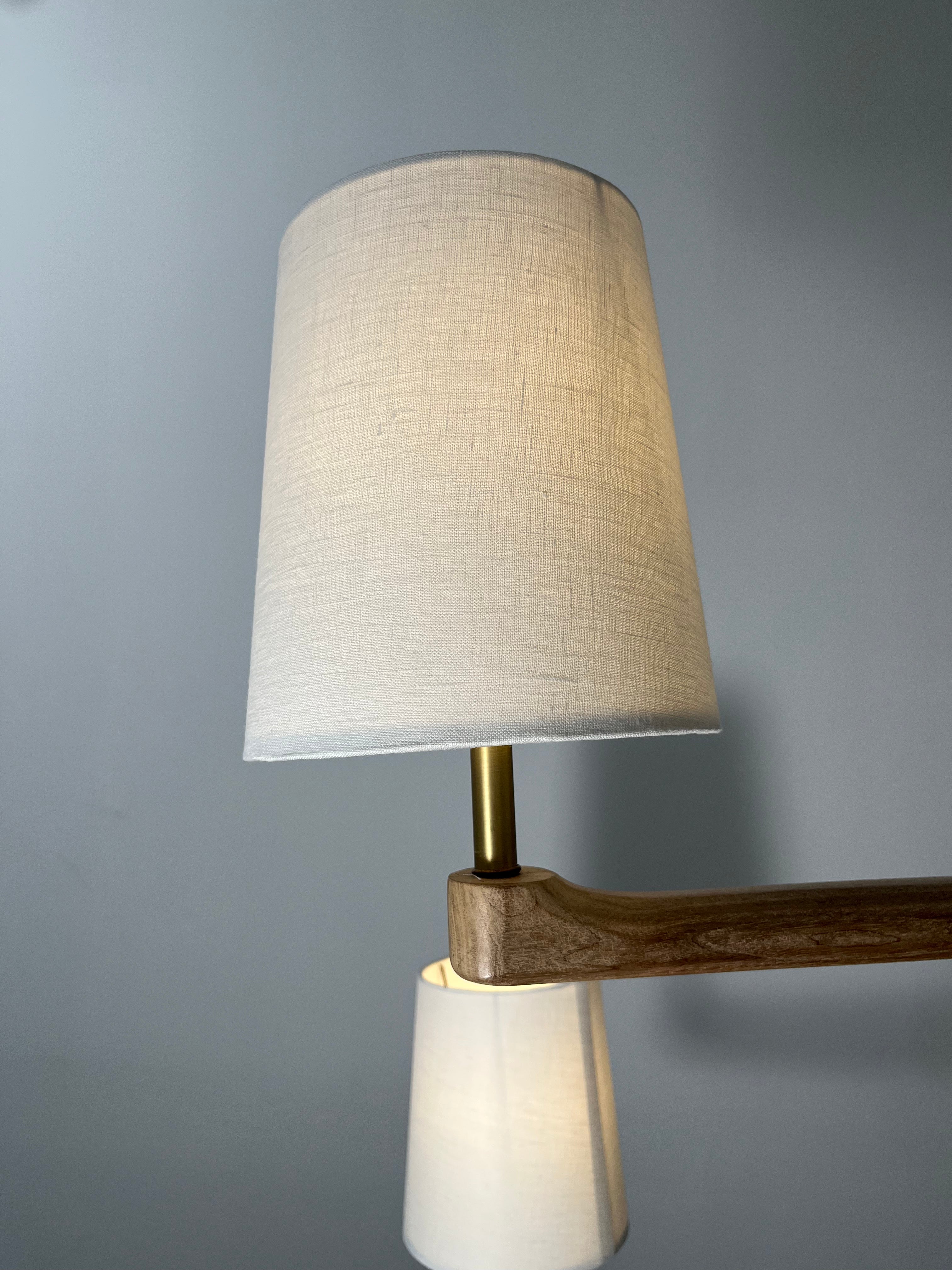 Lucca Studio Taylor Walnut Chandelier (2-Tier)