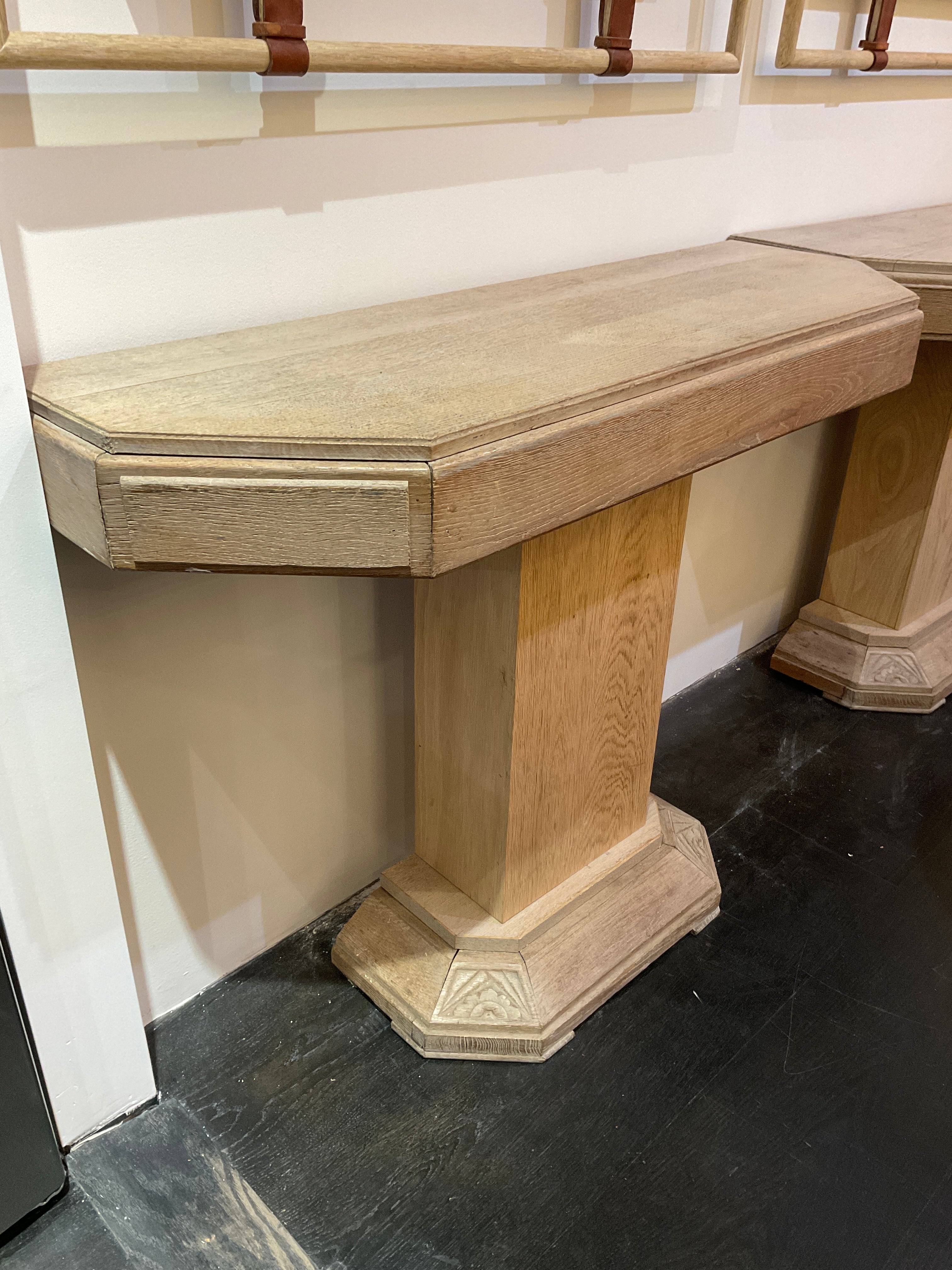 French 1940's Oak Console ( Pair available )