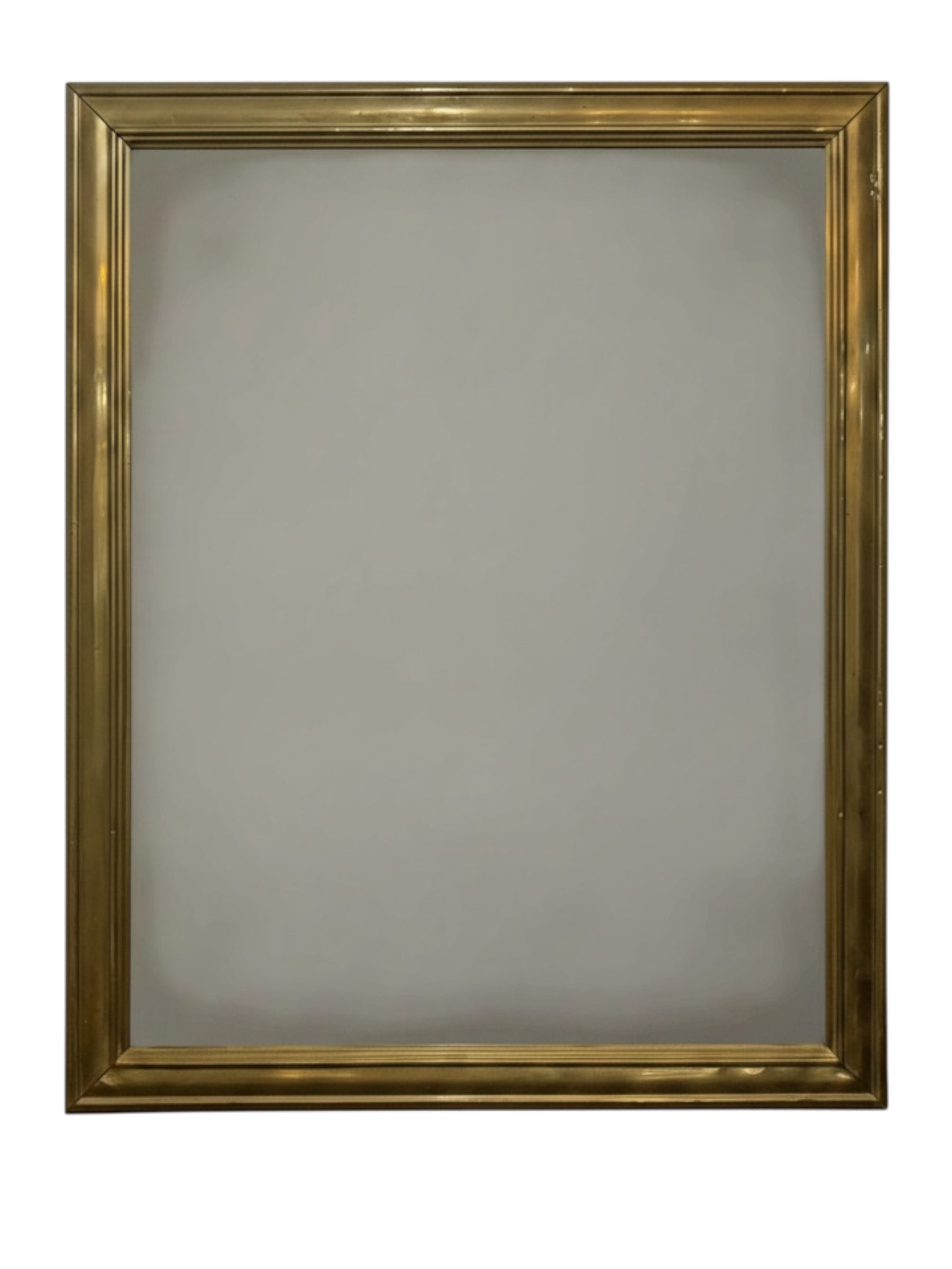 19th Century French Brass Bistro Mirror
