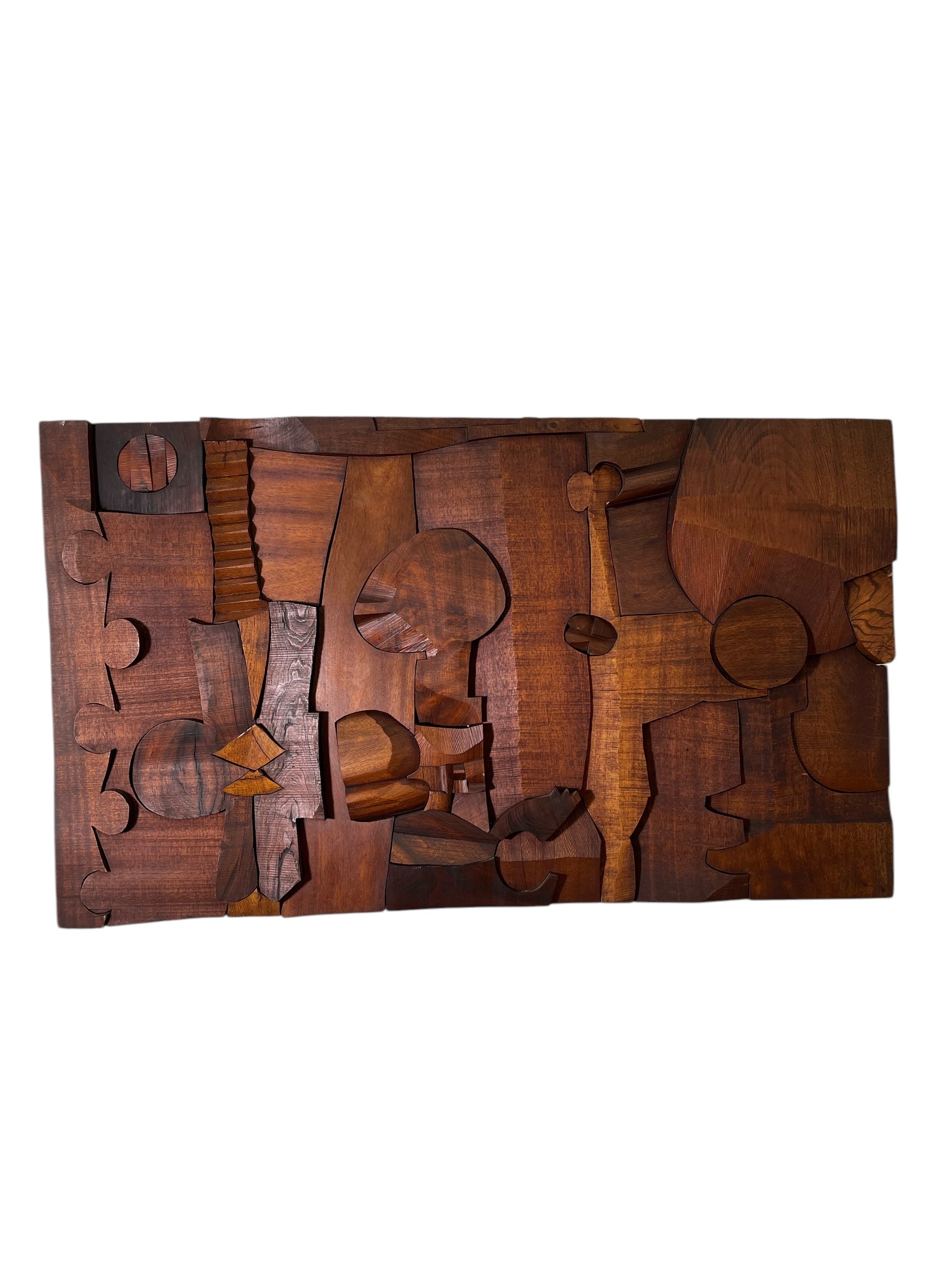 "Hugh Townley" 1962 Wood Relief Wall Sculpture