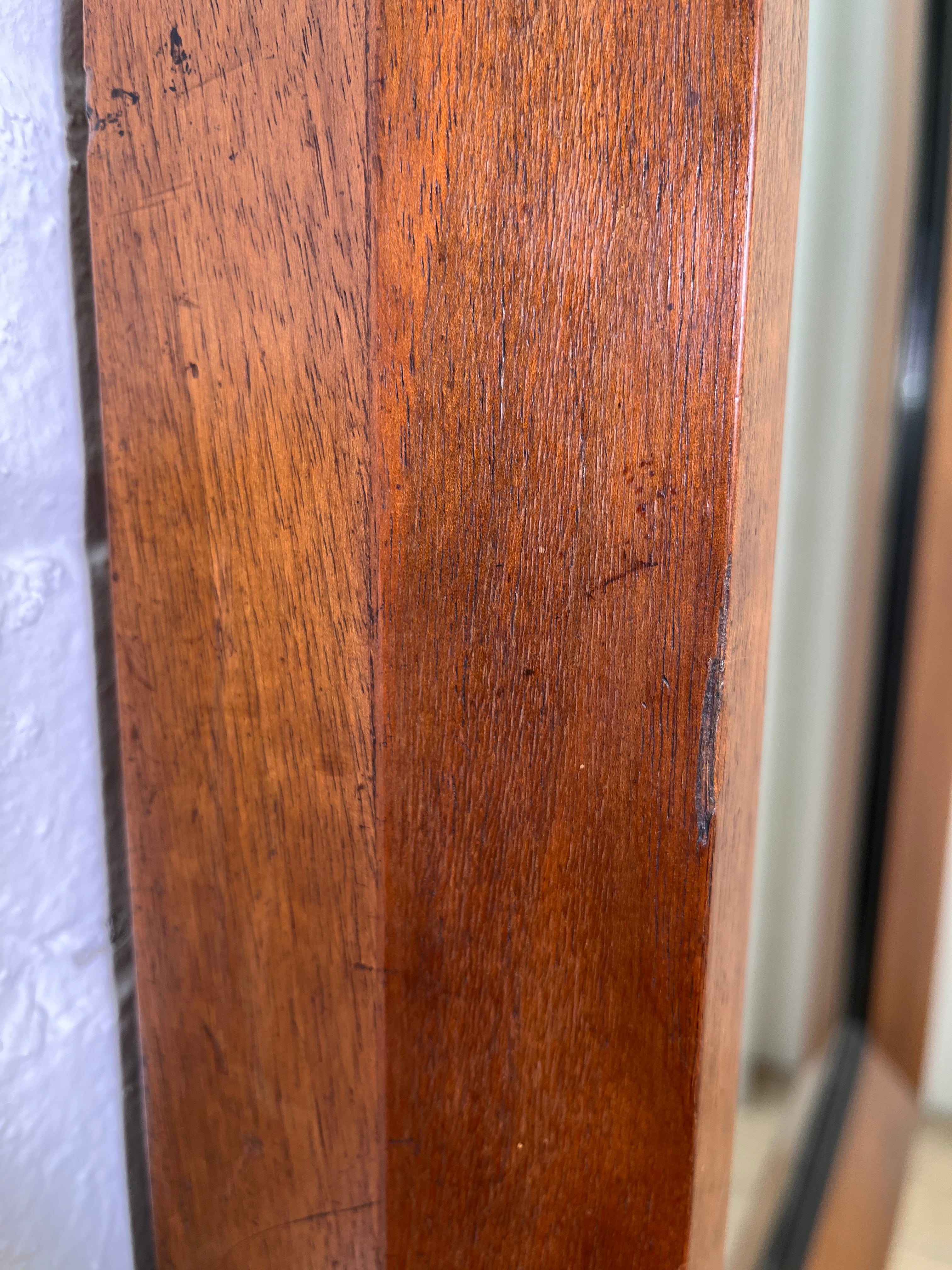 Large English Burl and Ebonized Mirror