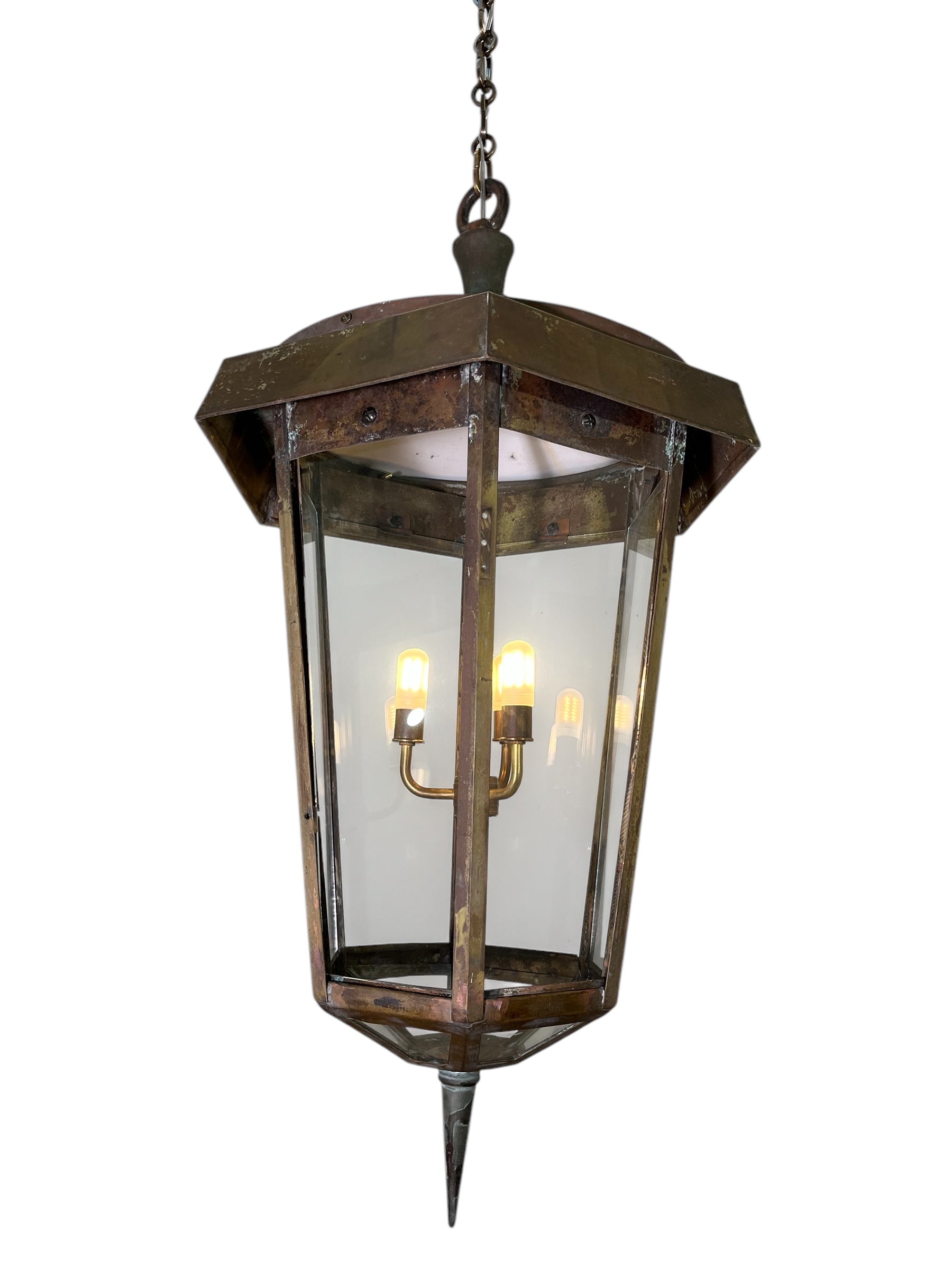 English 19th Century Bronze Lantern