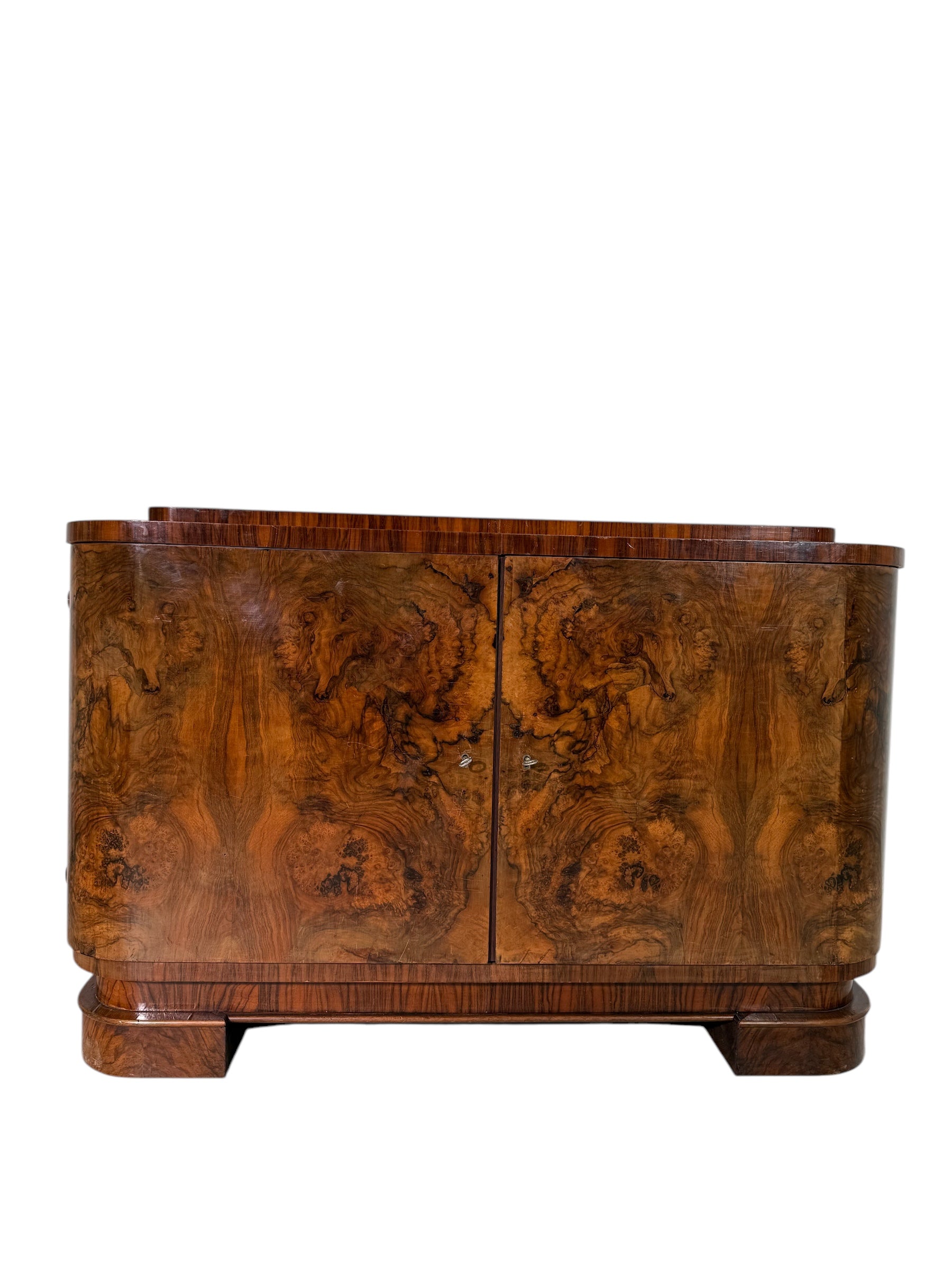 French 1940's Burl Wood Sideboard