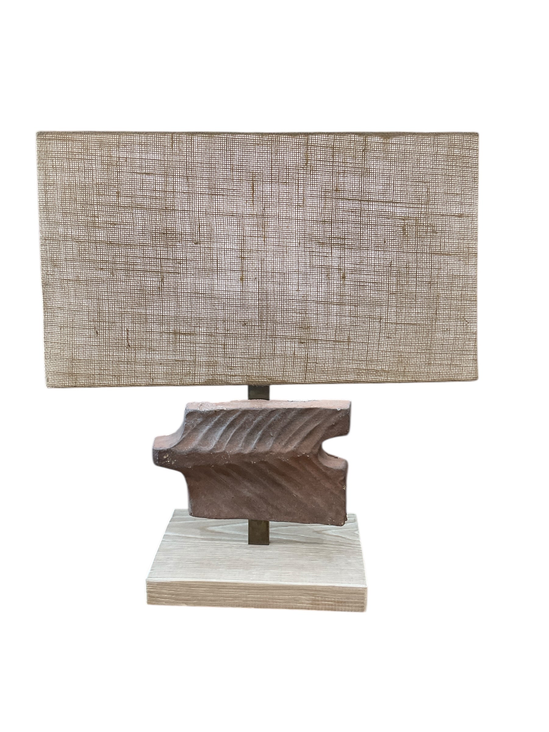 Limited edition 1960 French Terra Cotta Element Lamp