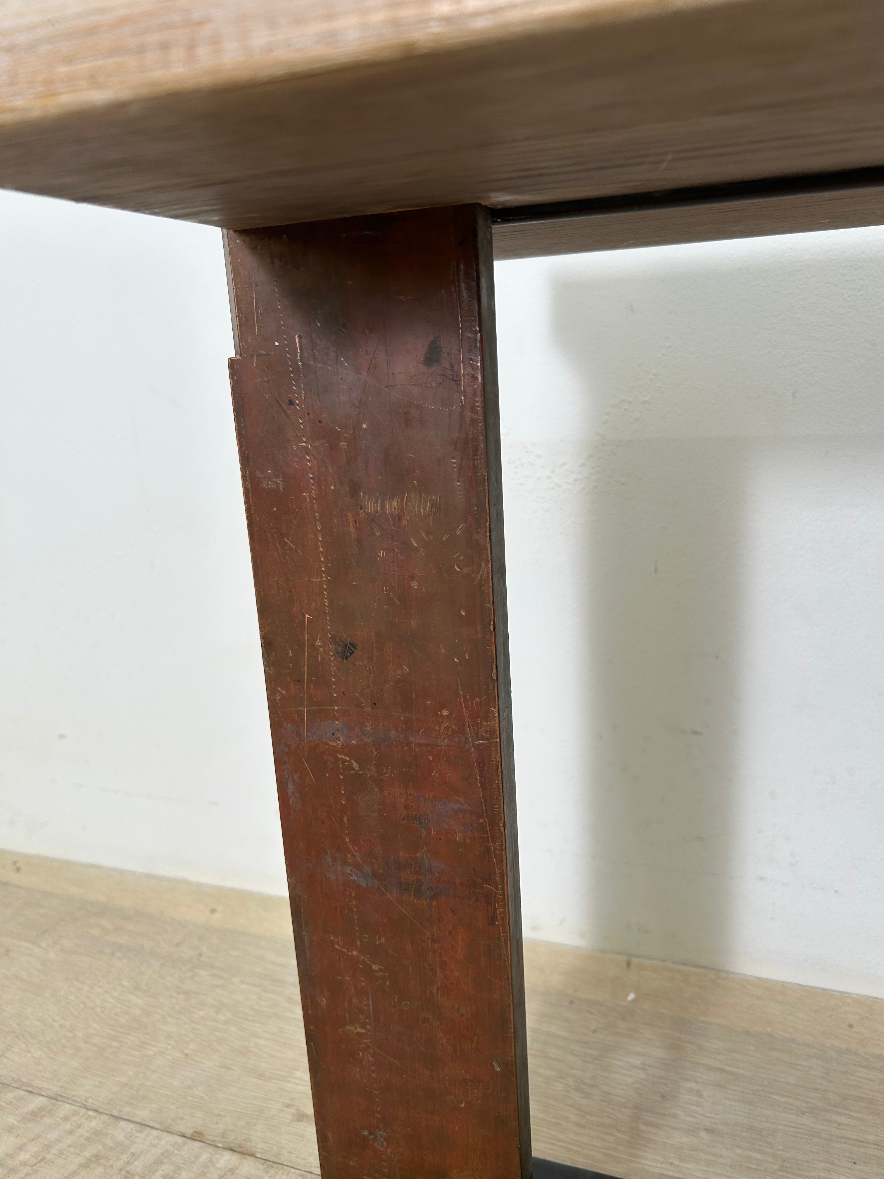 Limited Edition copper and oak side table