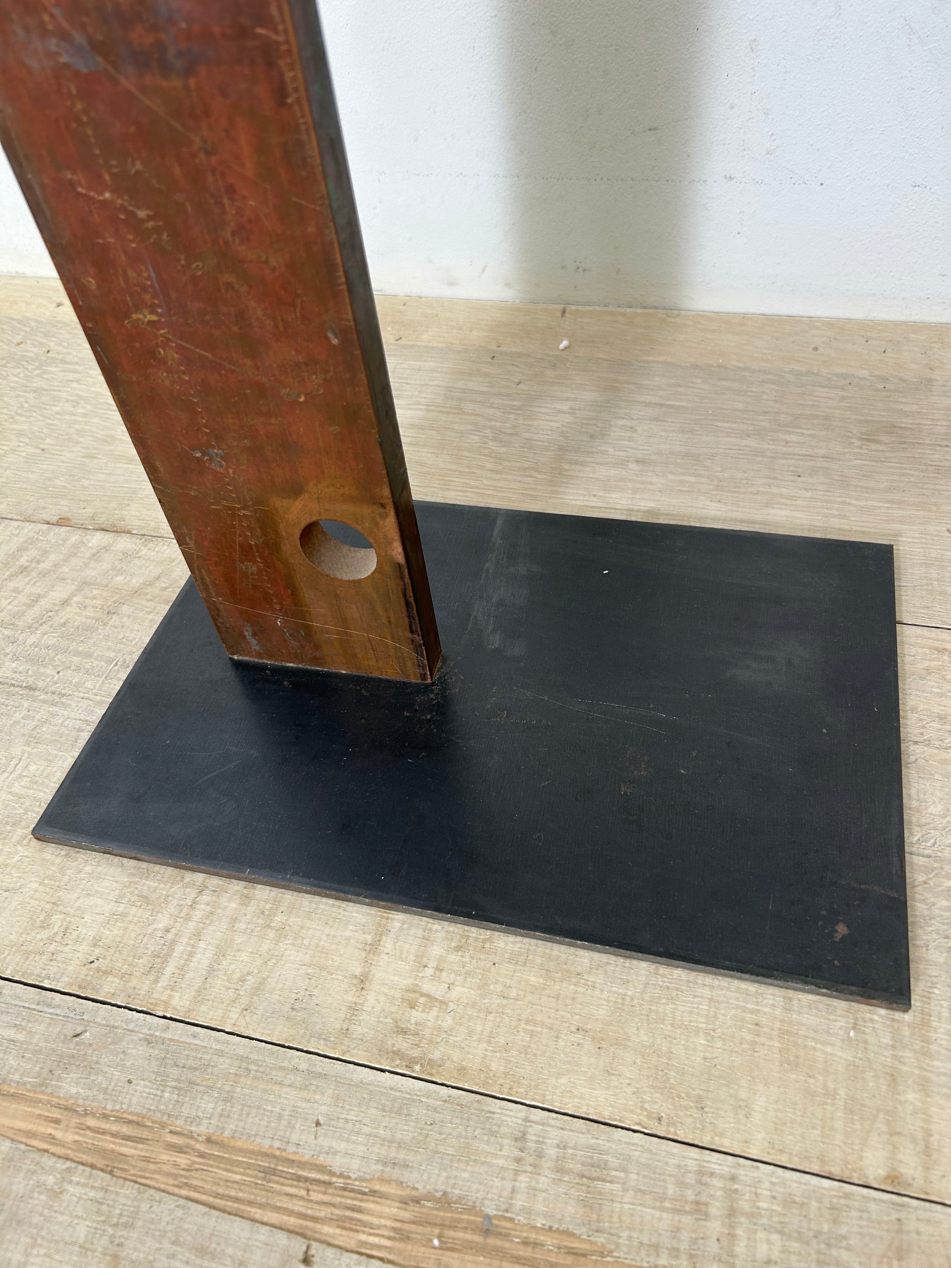 Limited Edition copper and oak side table