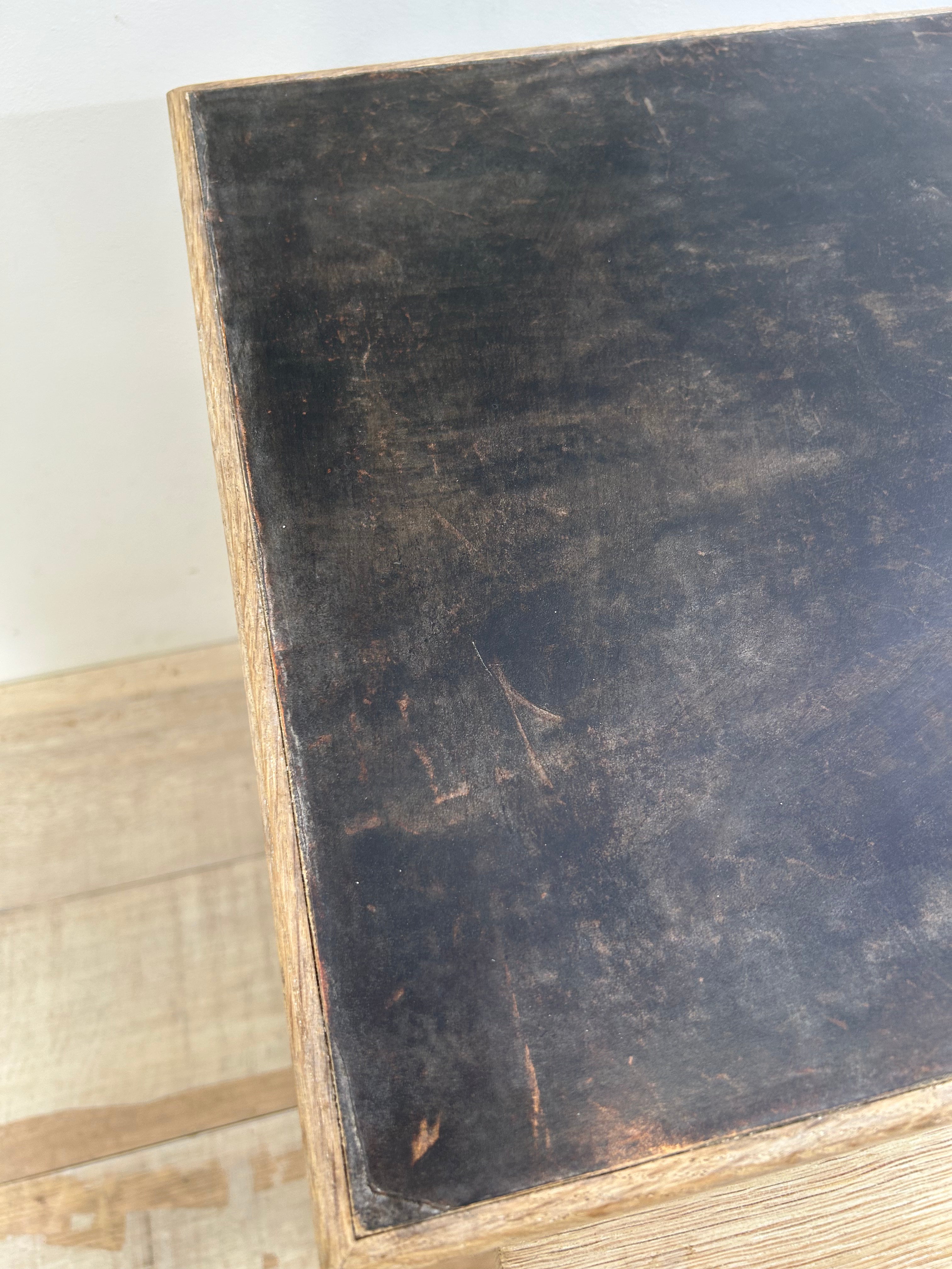 Lucca Studio Paola oak and leather commode
