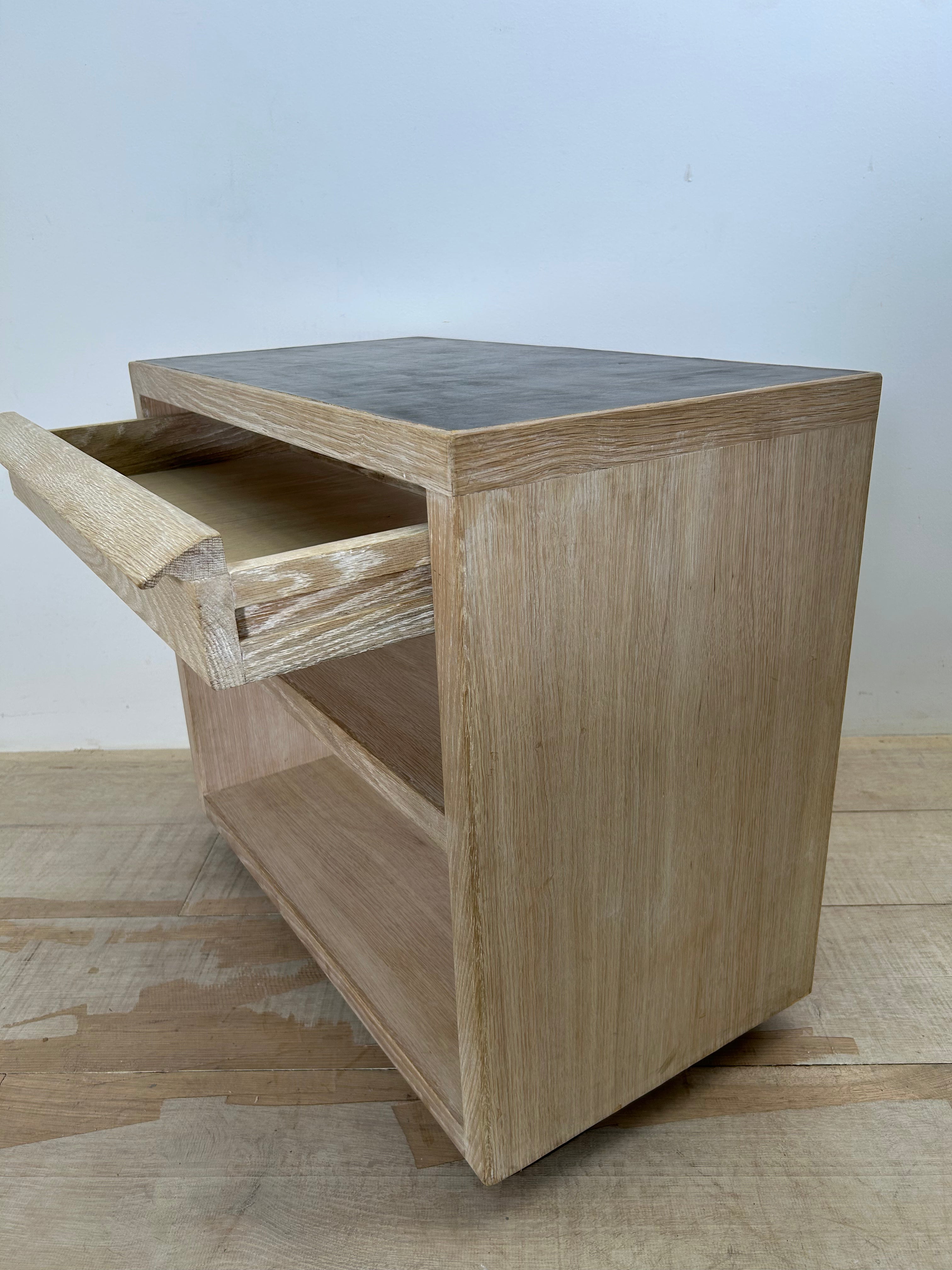 Lucca Studio Paola oak and leather commode