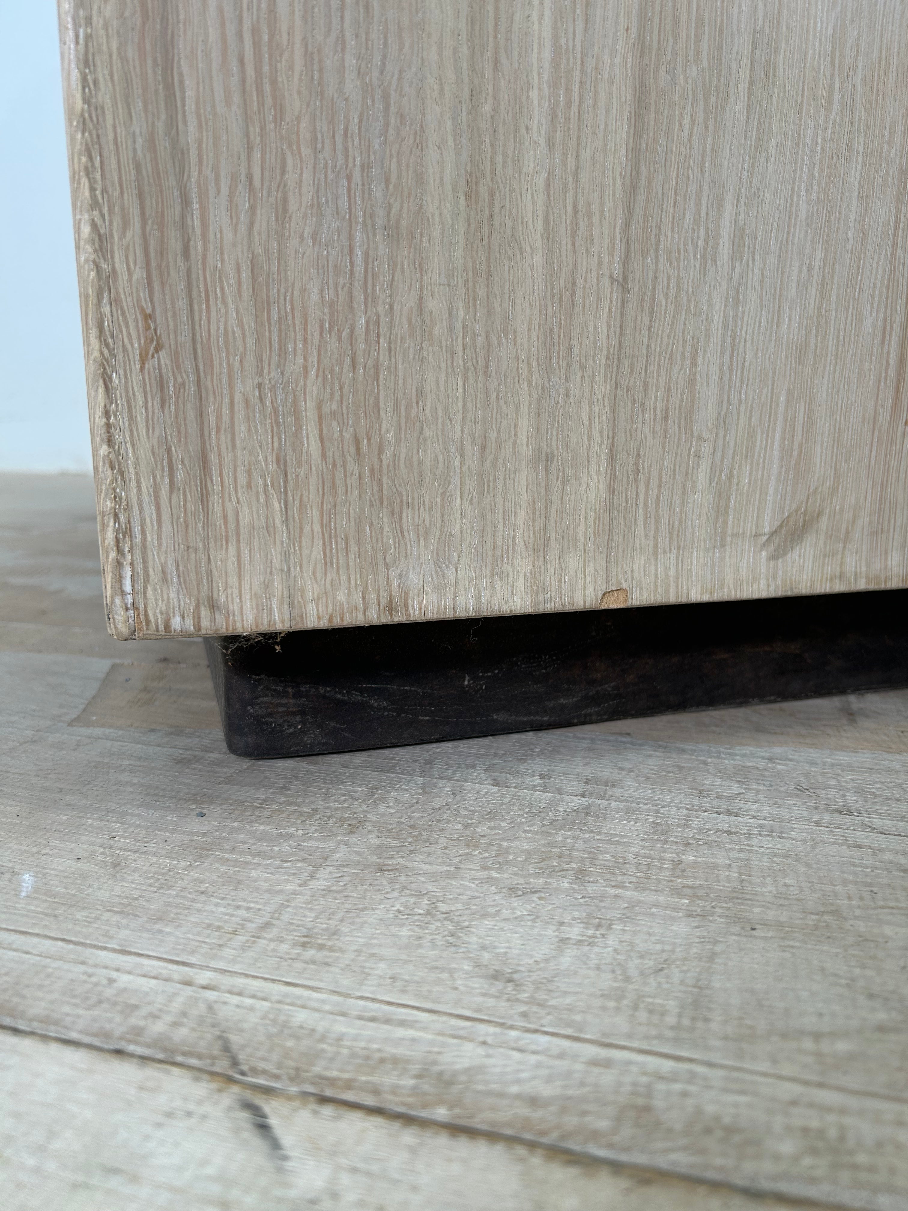 Lucca Studio Paola oak and leather commode