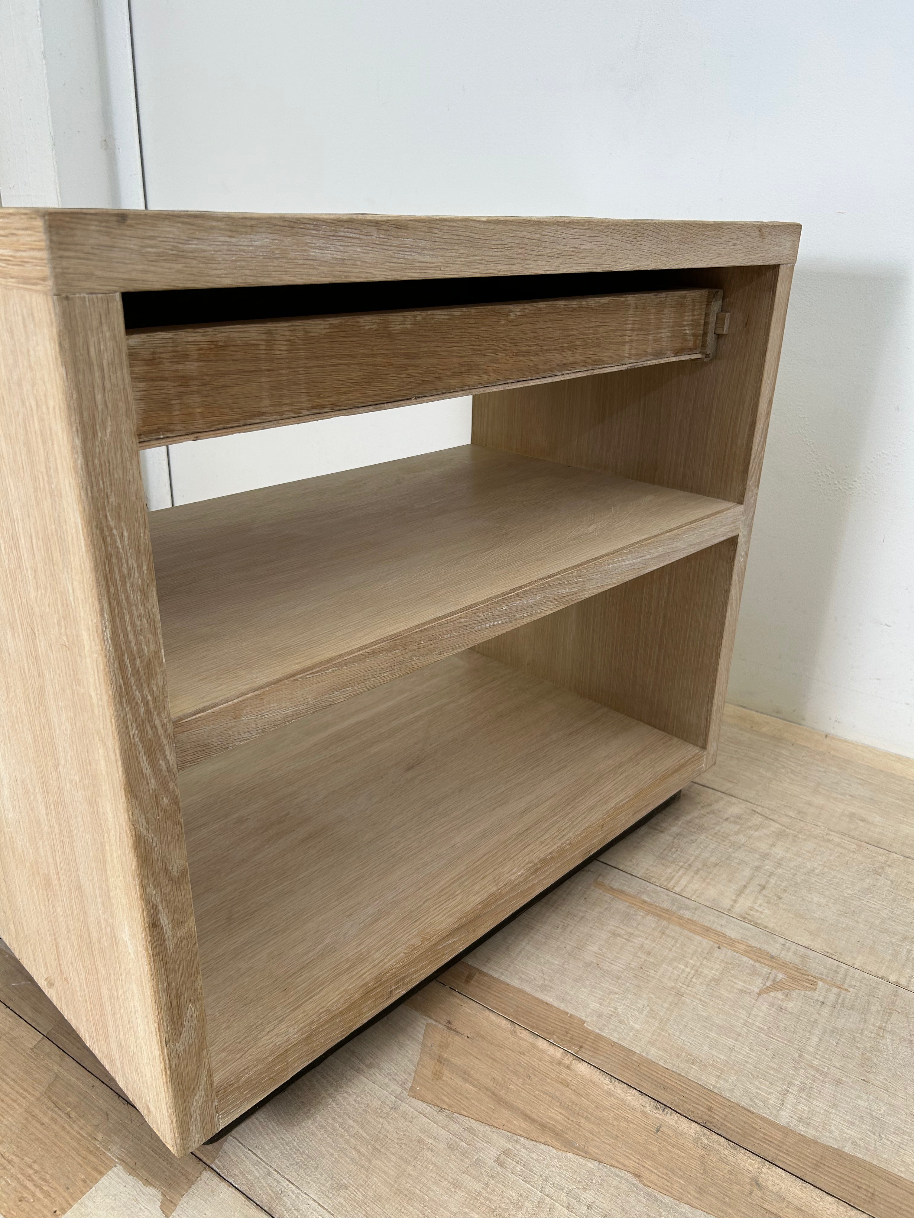 Lucca Studio Paola oak and leather commode