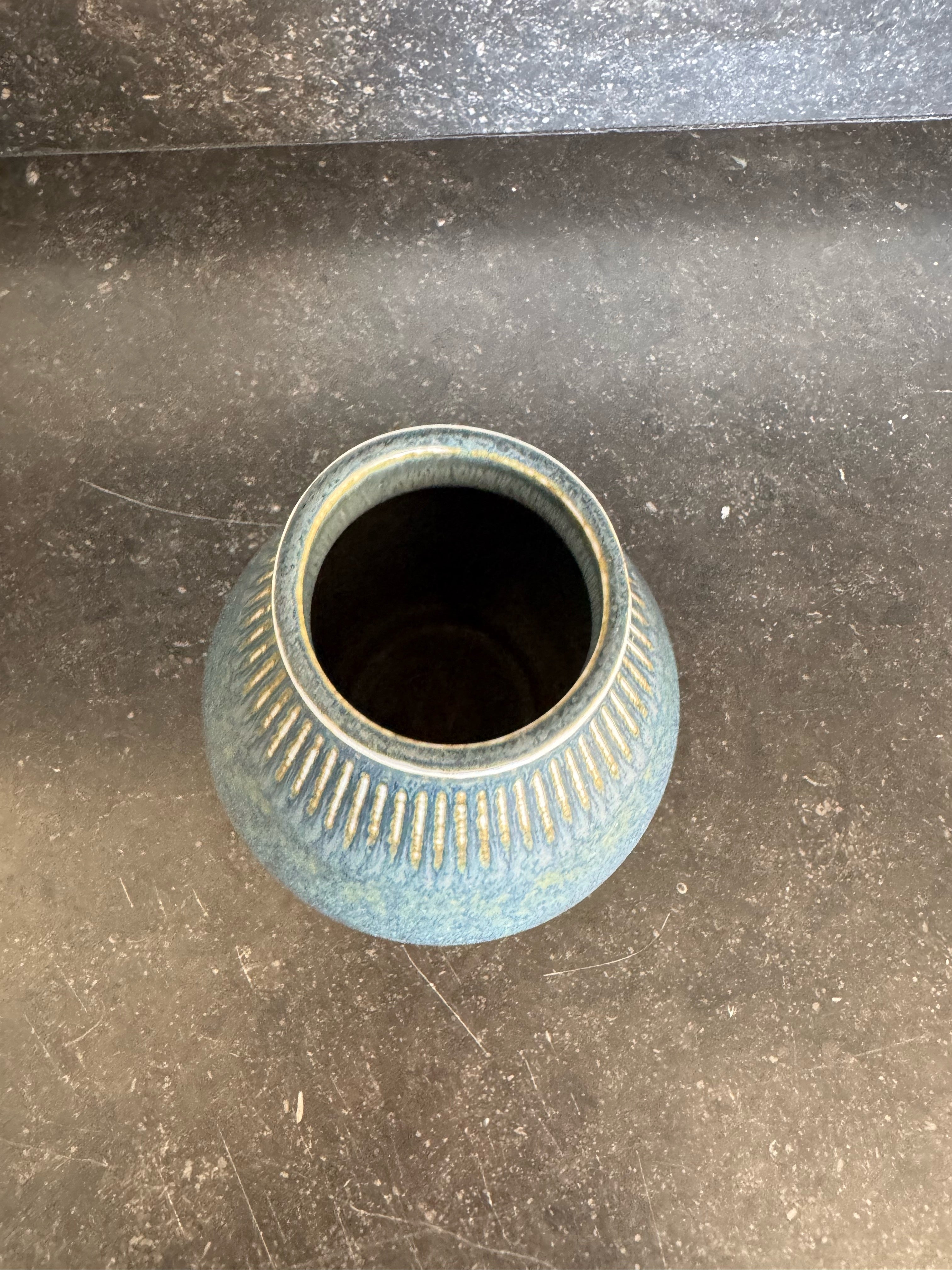 Carl Stalhane Ceramic Vase, Signed