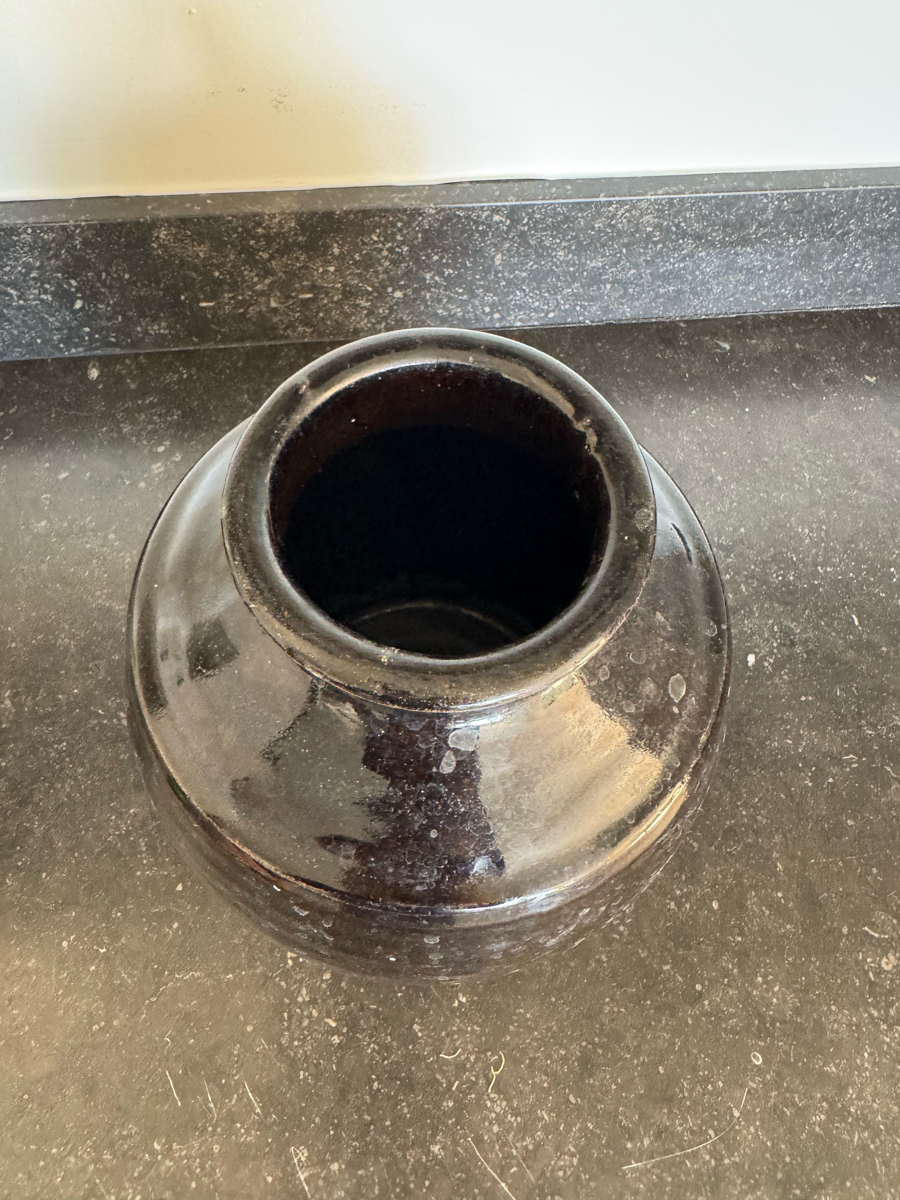 Antique Central Asia Black Vase