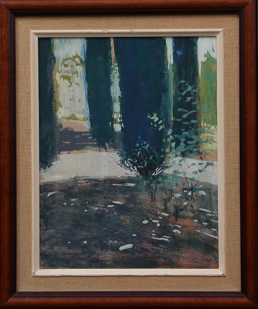Spanish painter ISIDORO LÁZARO FERRÉ, "Garden"