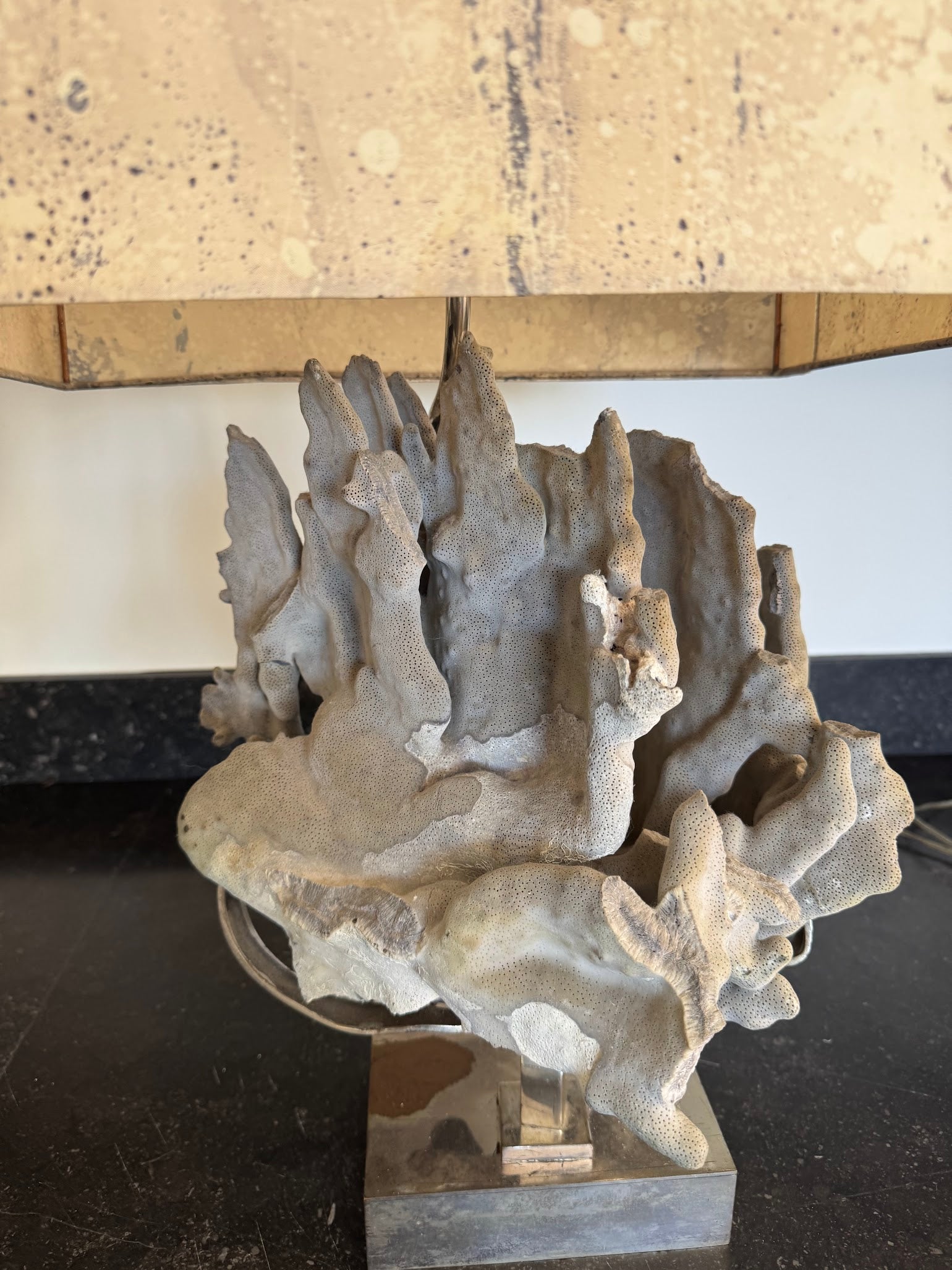 Vintage French Coral Lamp