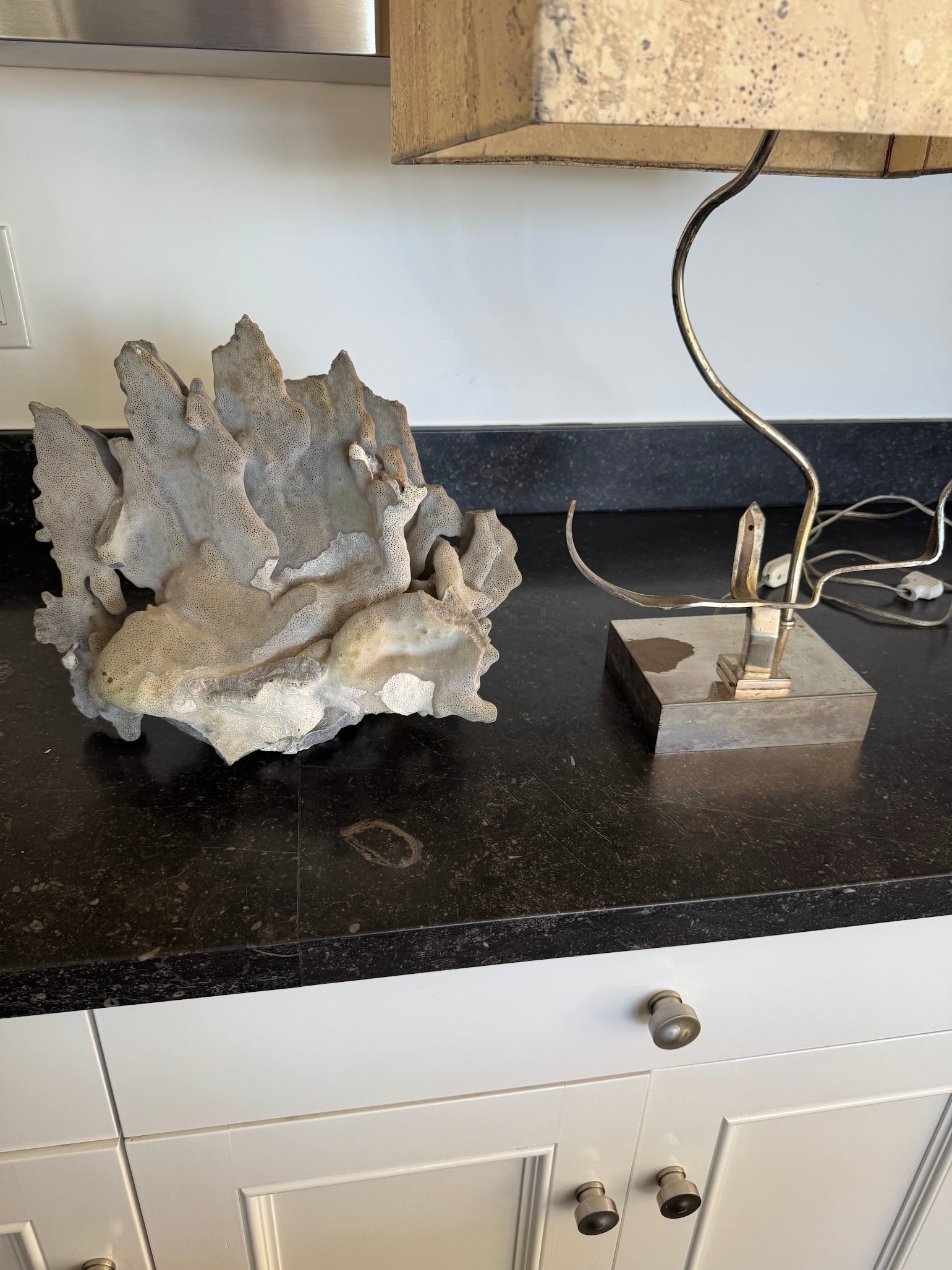 Vintage French Coral Lamp