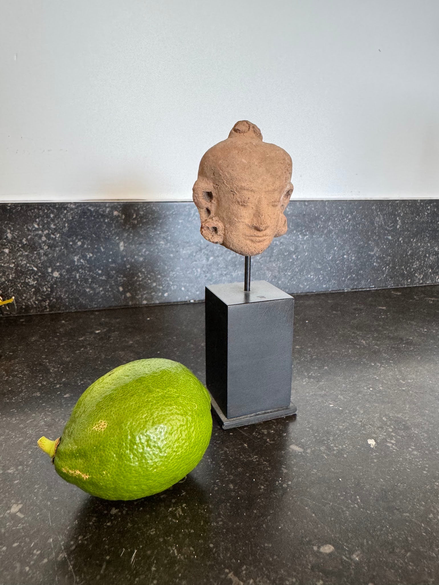 Antique Terra Cotta Sculpture of a Head