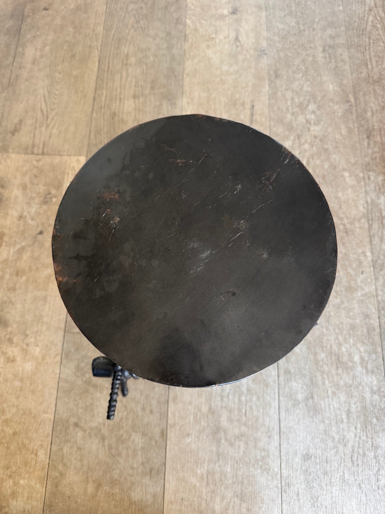 Vintage Iron Base Side Table