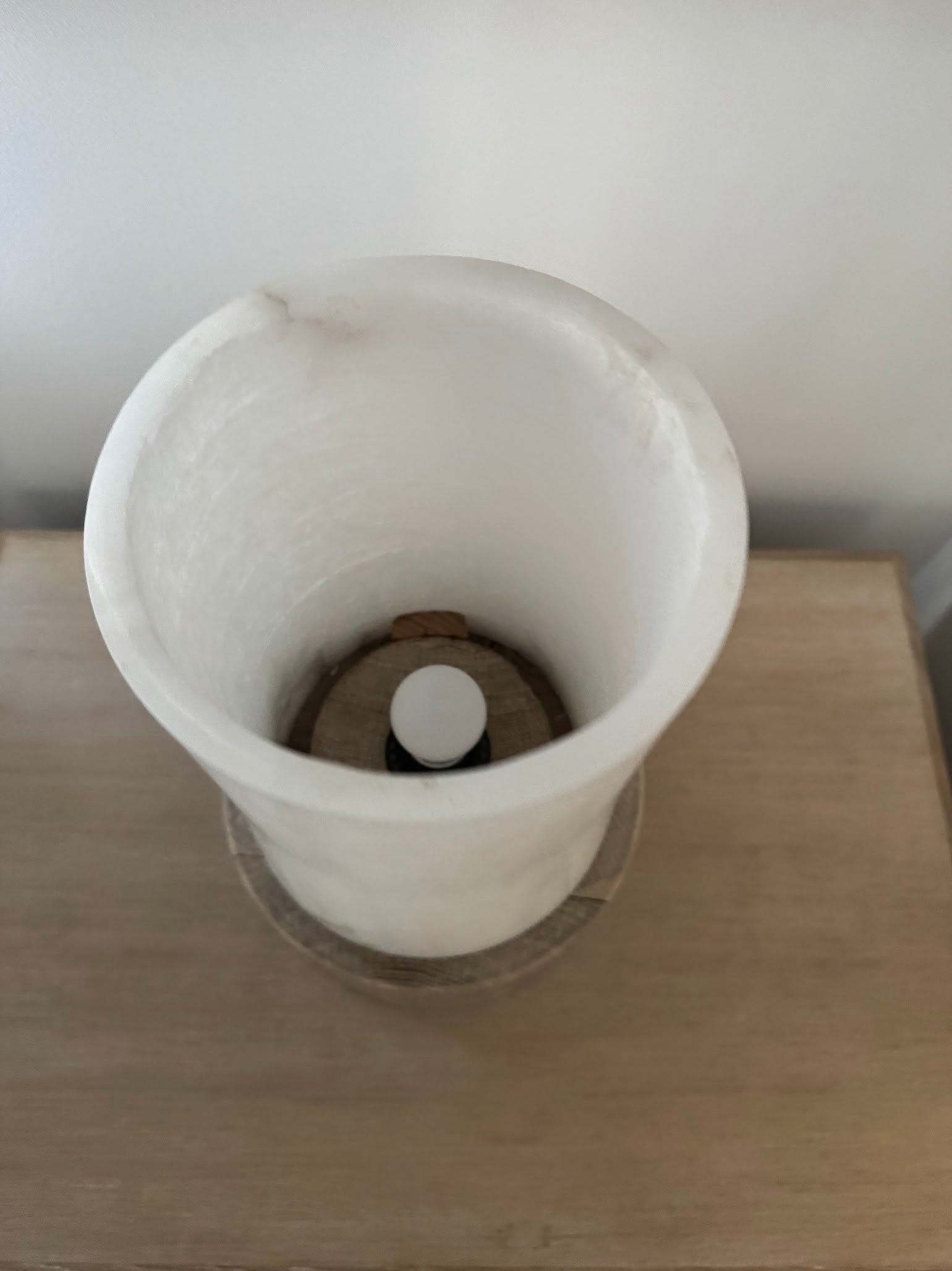 Limited Edition Oak and Alabaster Shade Lamp