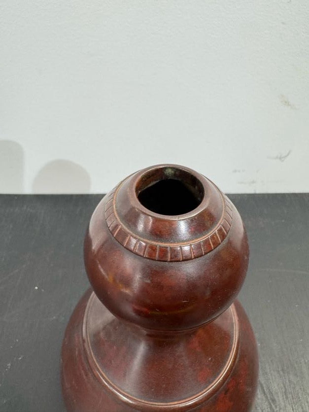 Vintage Japanese Showa Era Bronze Vase