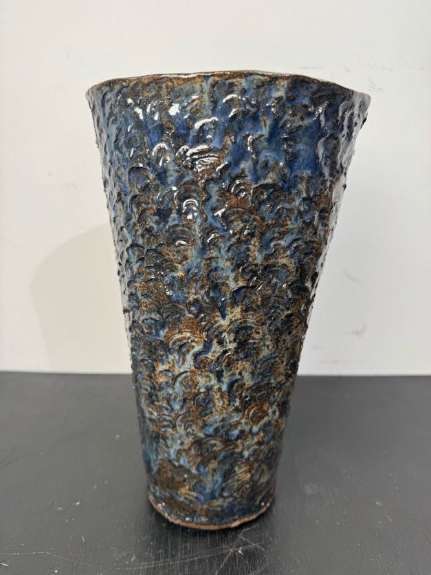 Nice Blue Vintage Studio Pottery Vase