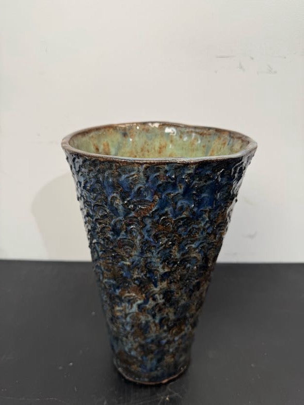 Nice Blue Vintage Studio Pottery Vase