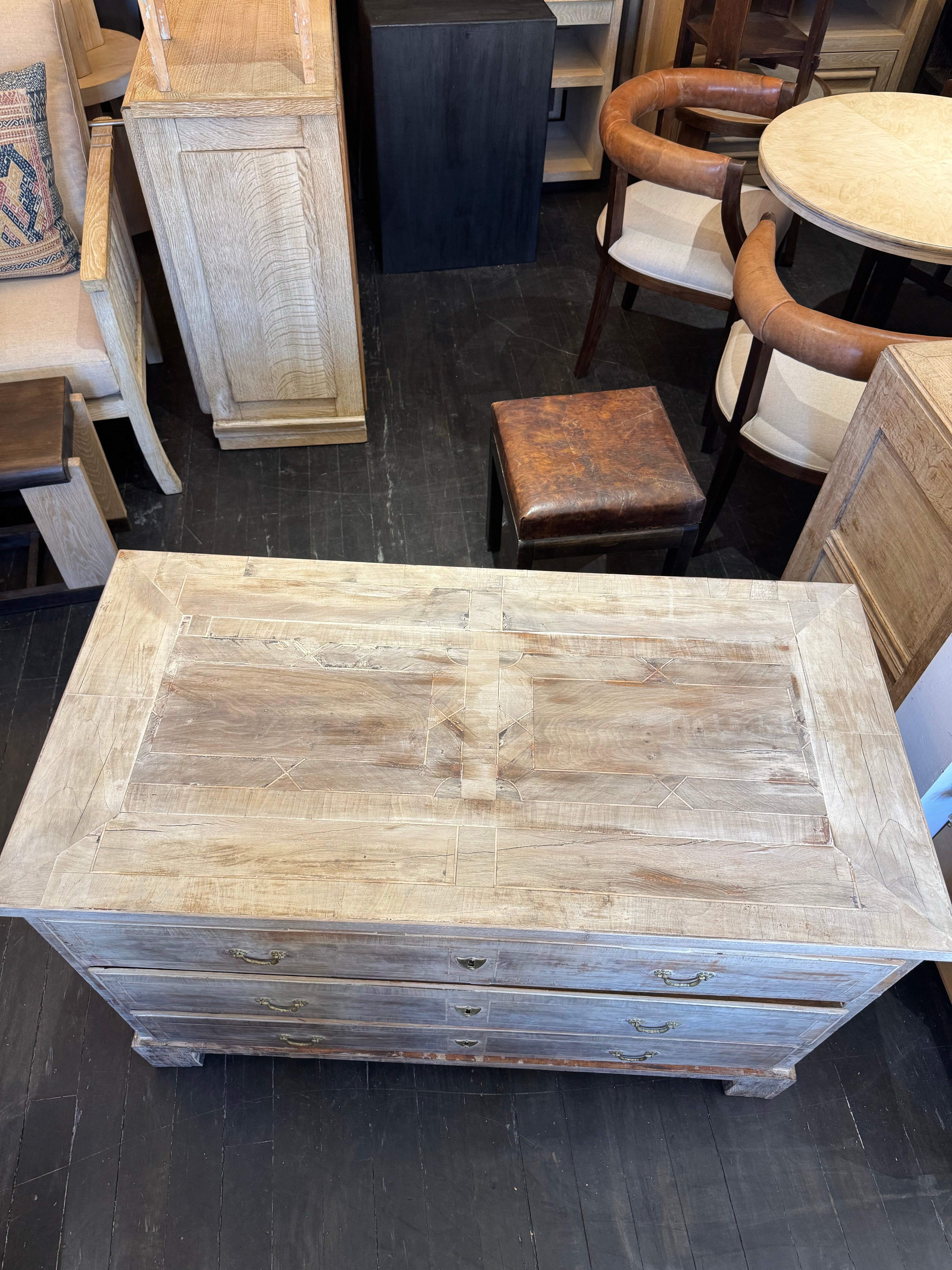 19th century French Bleach Walnut Commode
