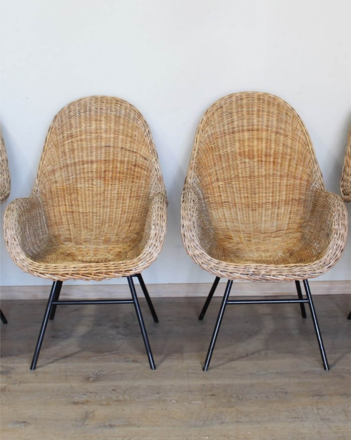 Kerstin Horlin-Holmquist Pair of Rattan Lounge C hairs