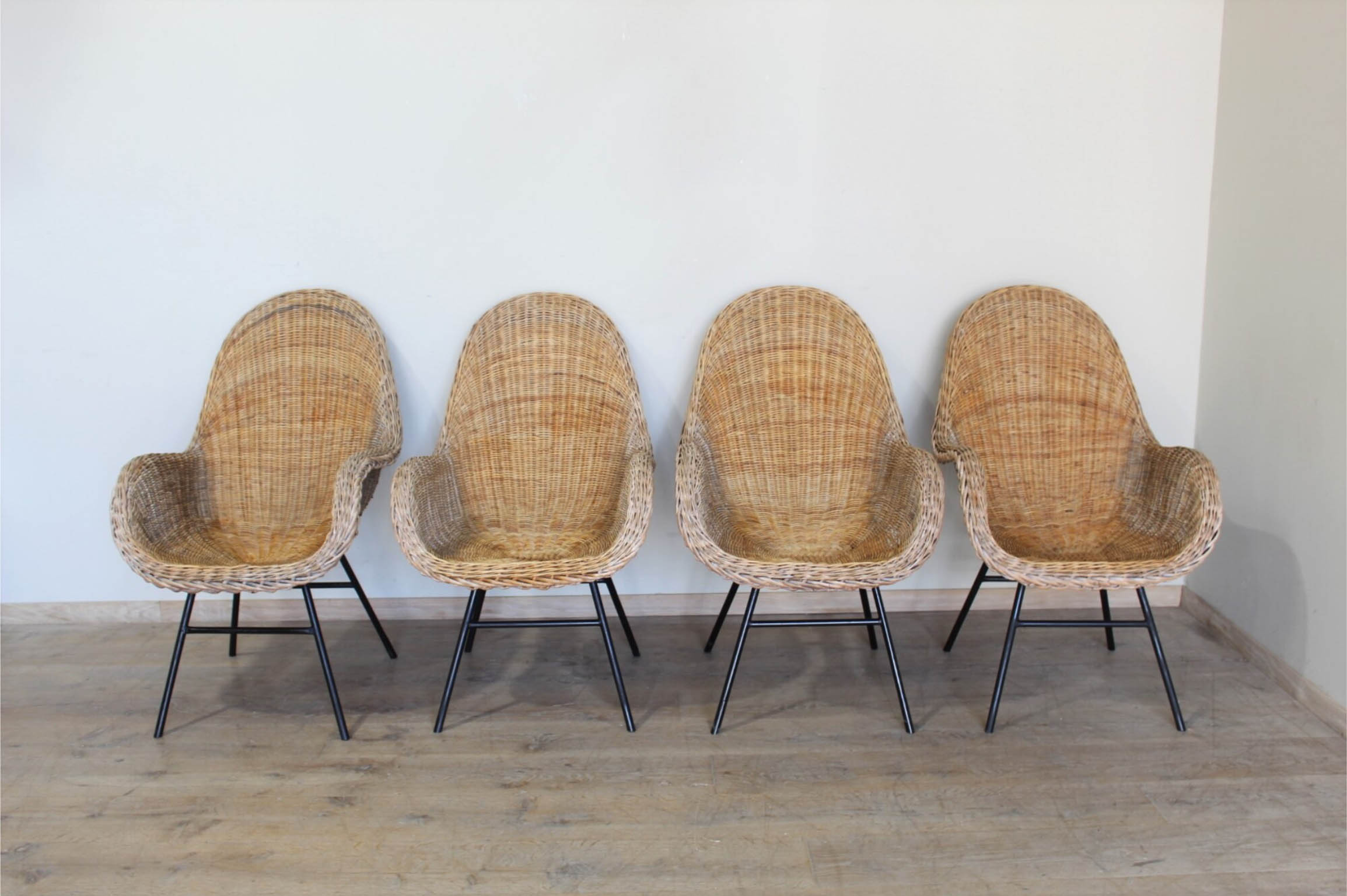 Kerstin Horlin-Holmquist Pair of Rattan Lounge C hairs