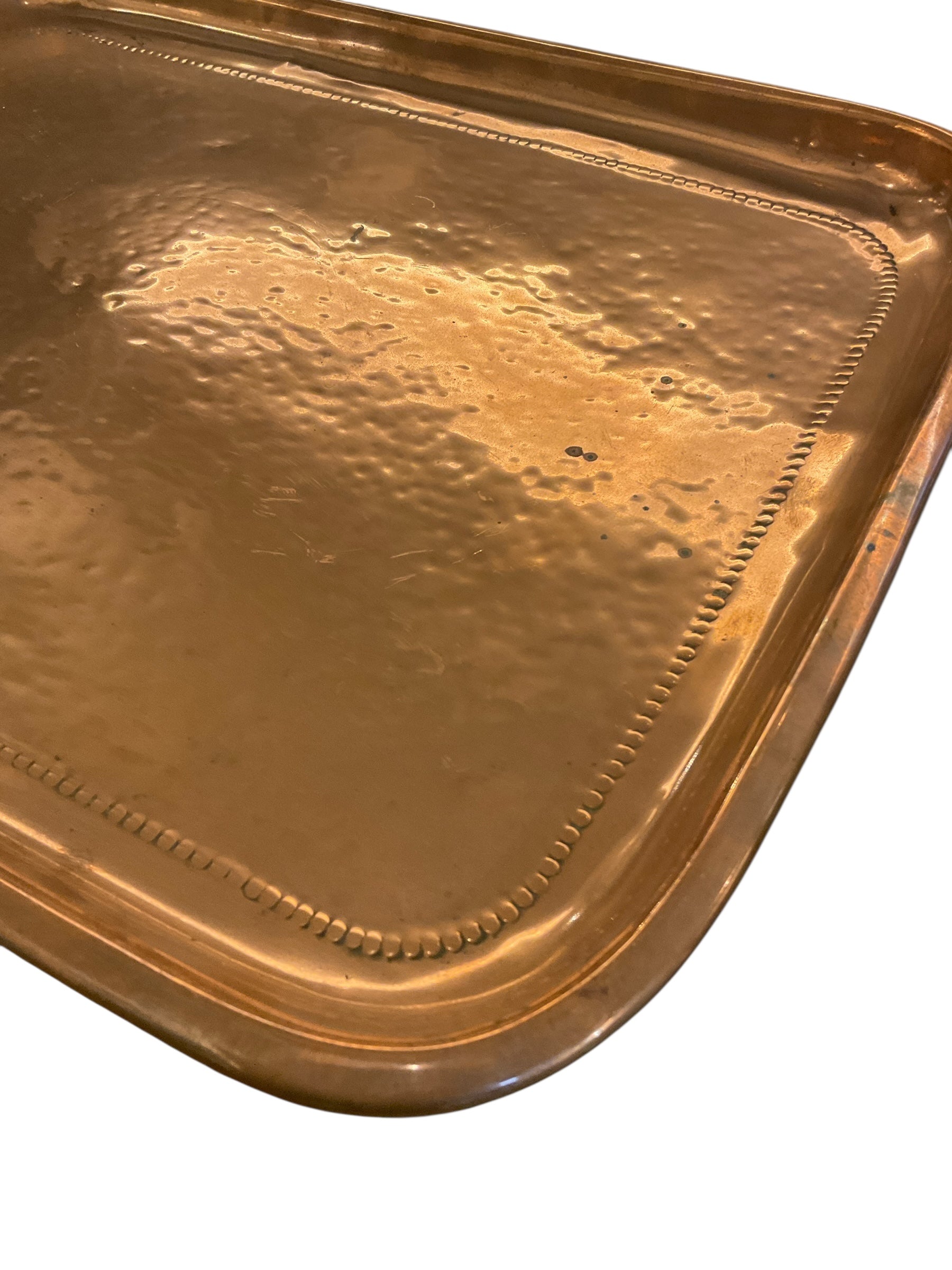 English hammered copper Tray