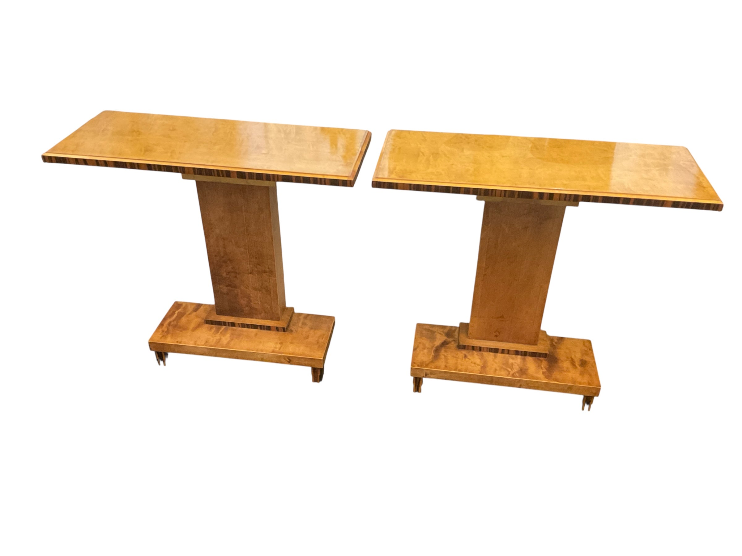 1930's Austrian Burl Wood Console, pair available