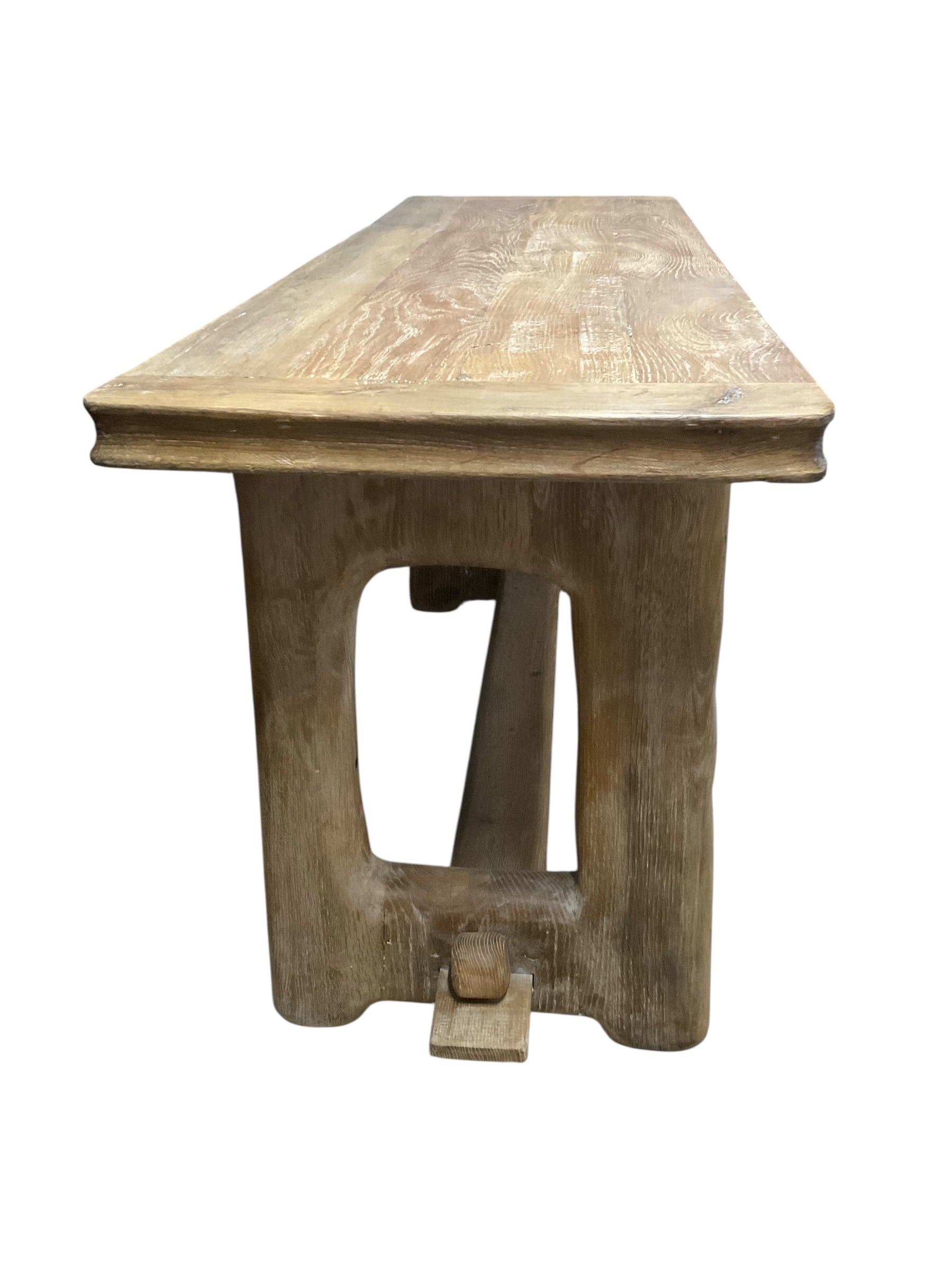Modernist Console Table Fabricated from Old Oak Timbers
