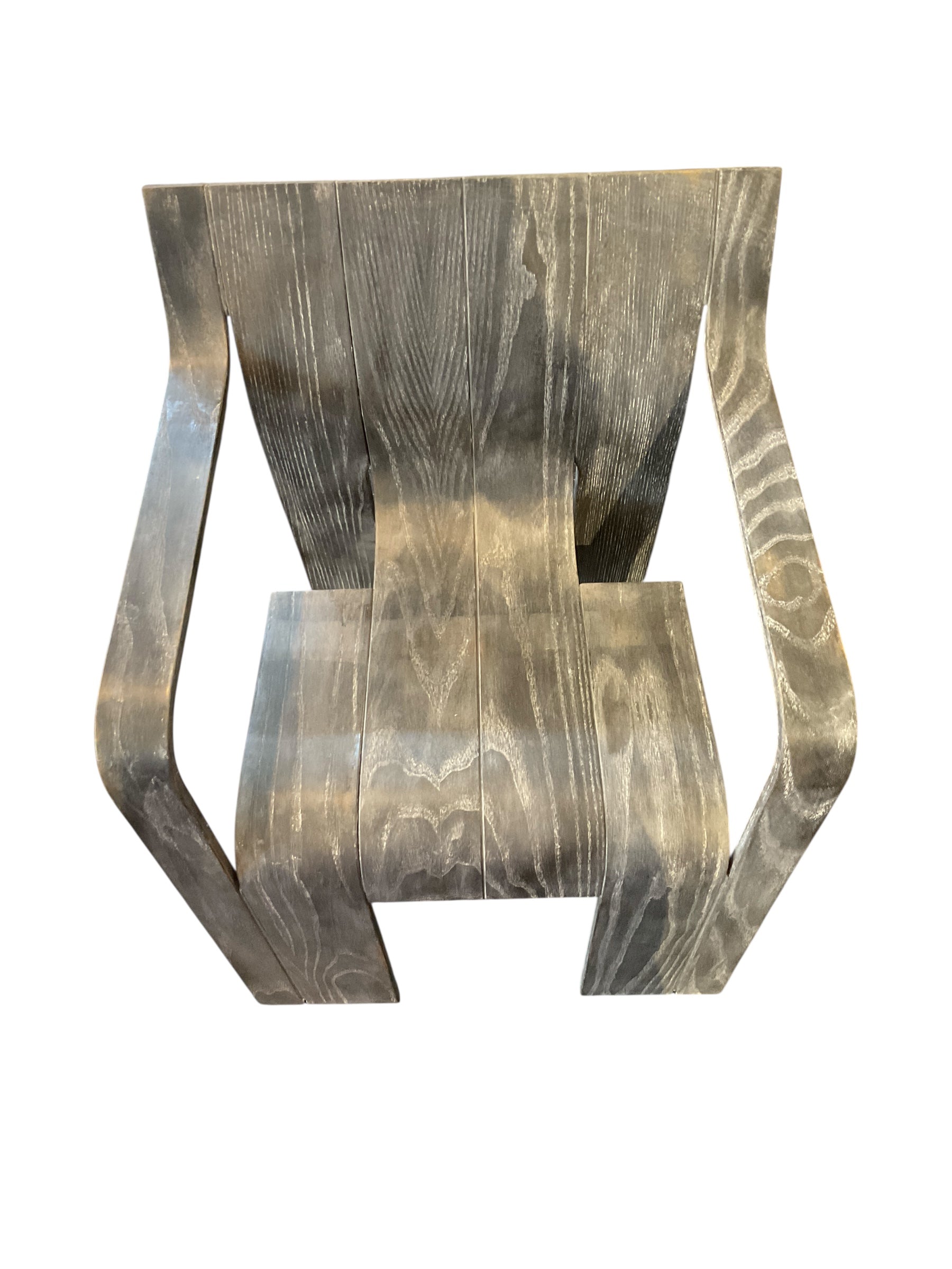 Set of (8) Gijs Baker Dining Armchairs with Unique Finish