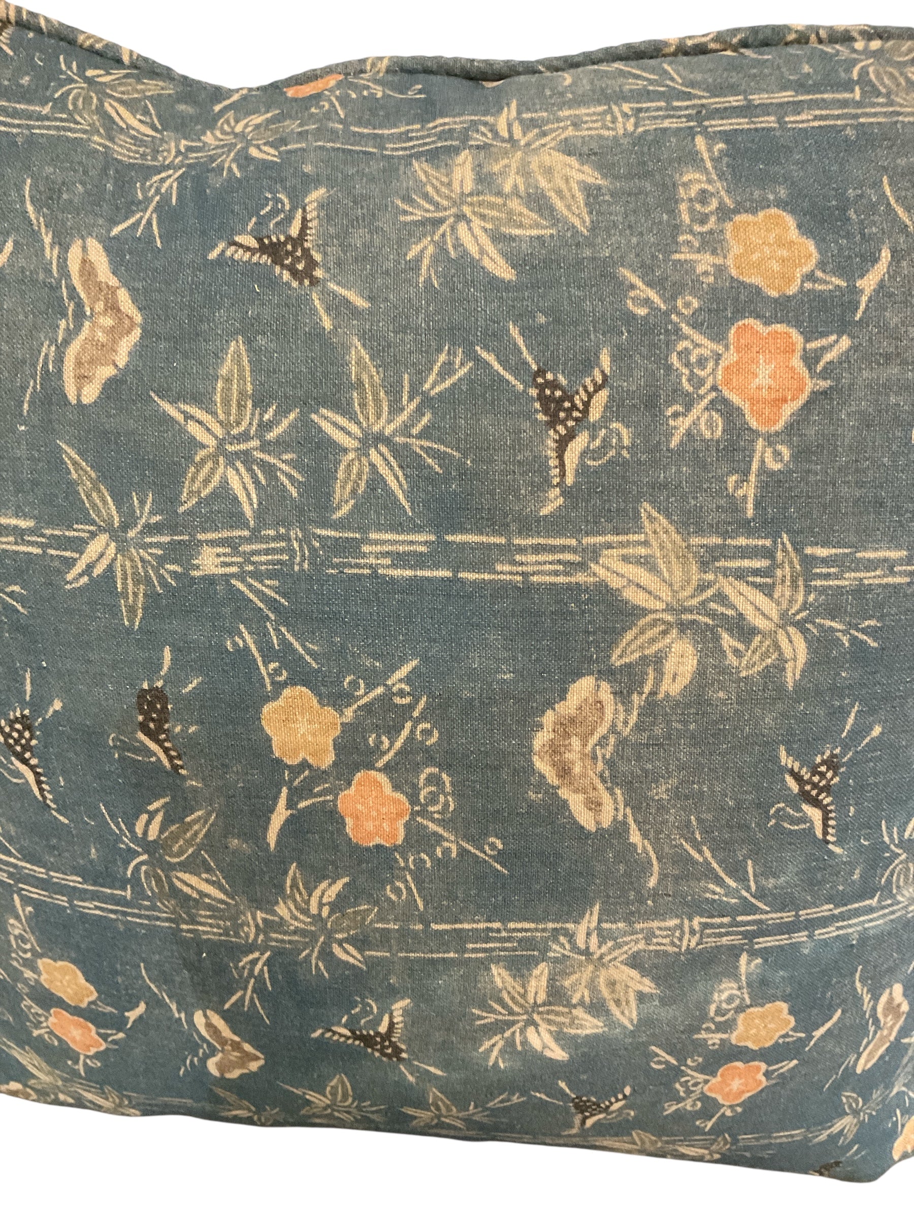 English Linen Floral Pillow