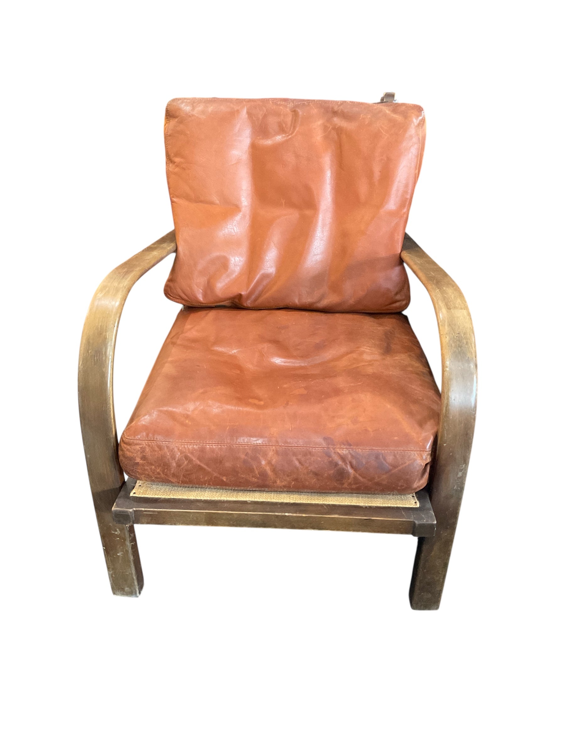 Single French Leather Chair